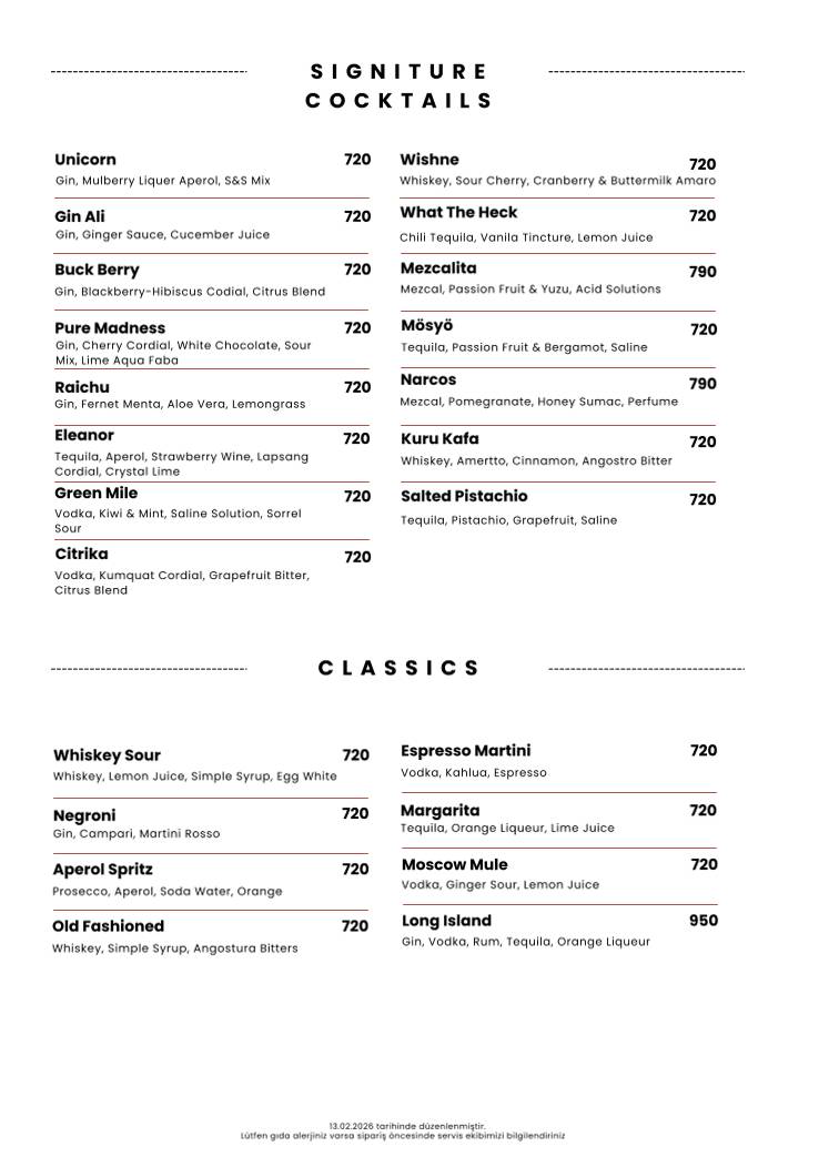 Mellow Kitchen & Cocktails меню