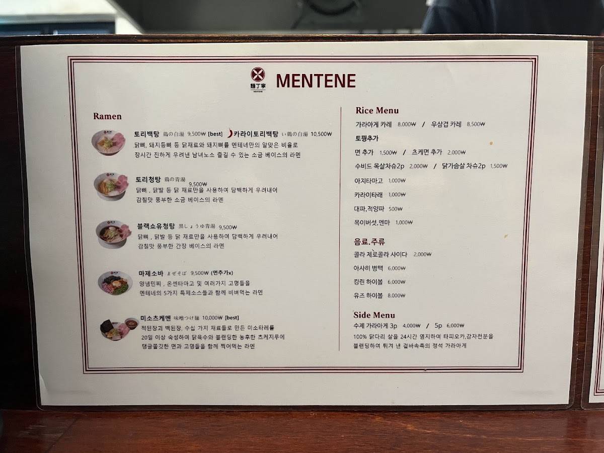 Mentene меню