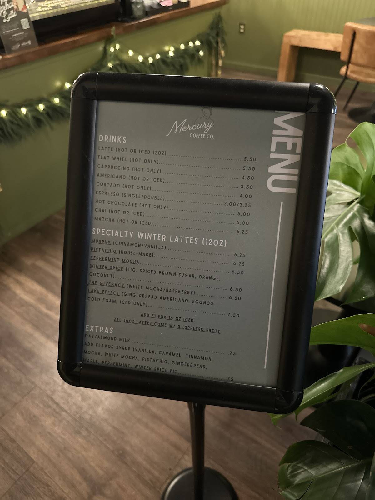 Mercury Coffee Co. меню