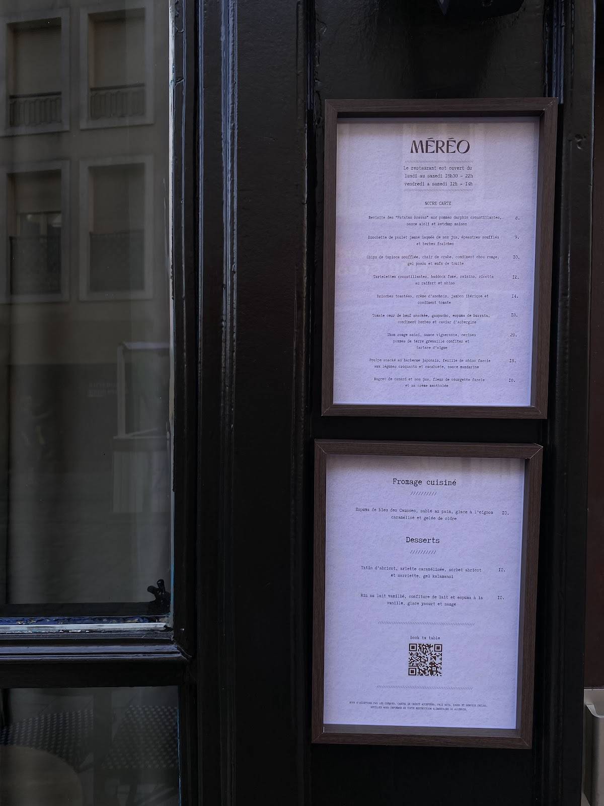 Méréo - Restaurant Gastronomique à Rennes меню