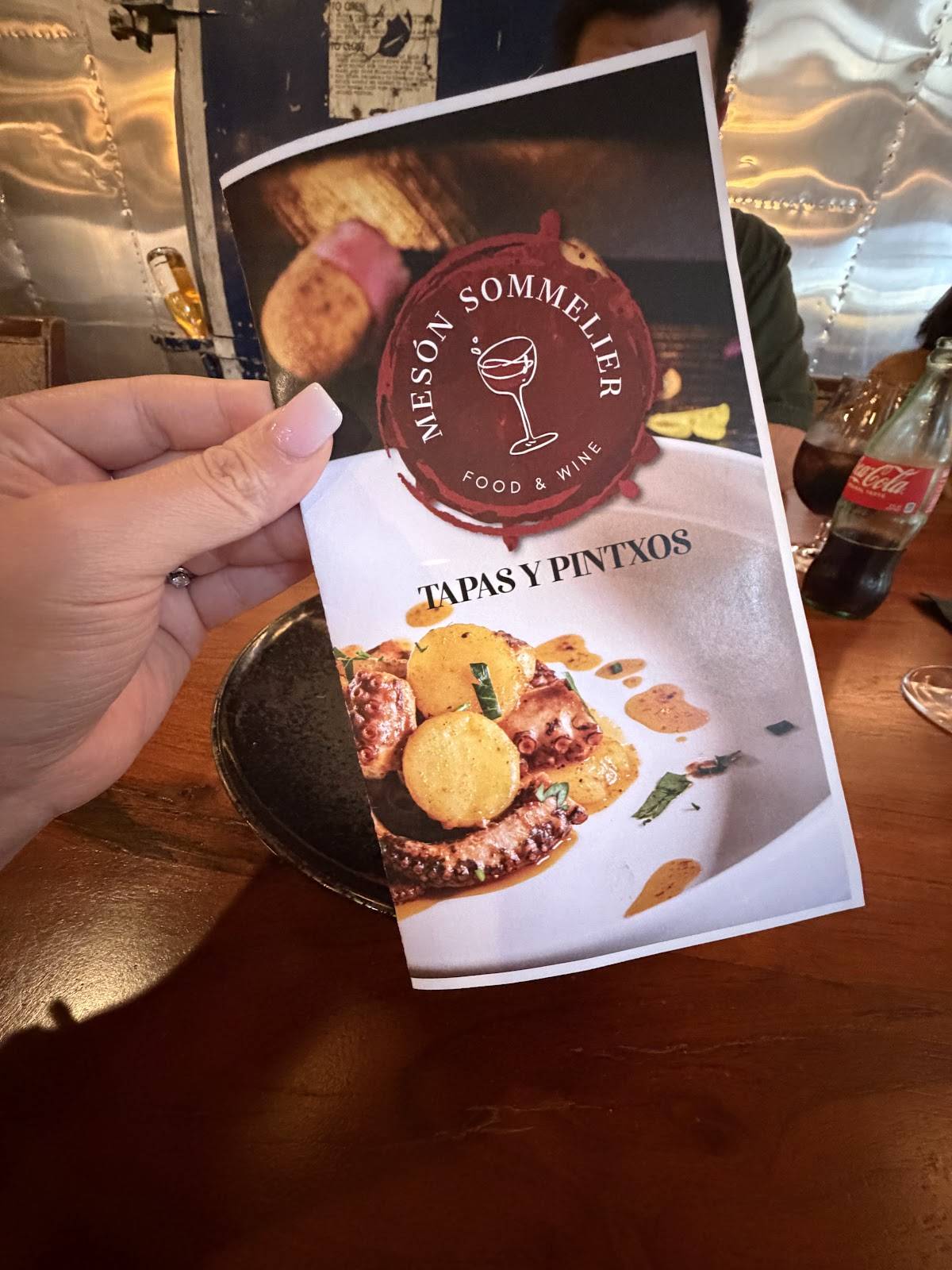 Mesón Sommelier меню