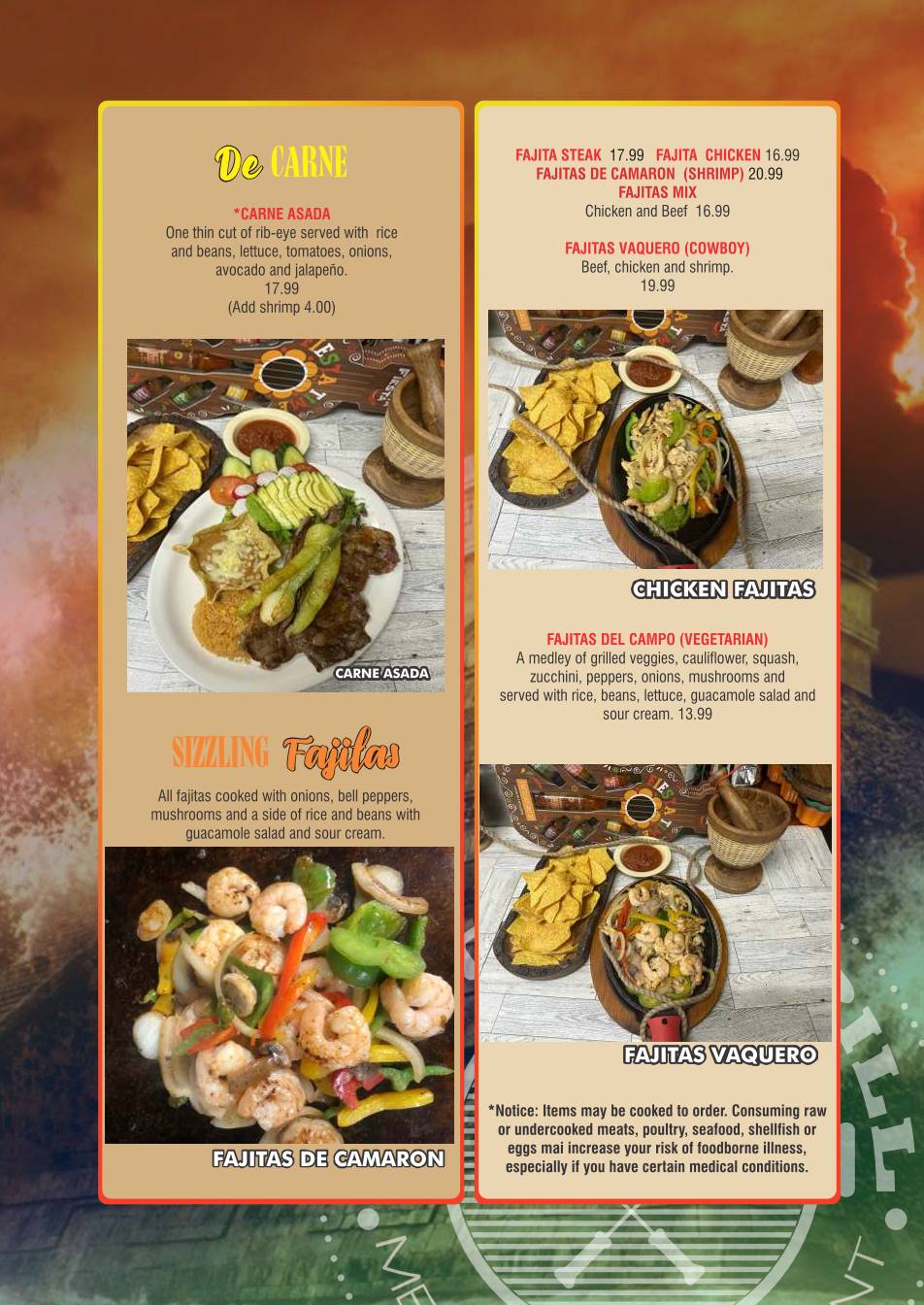 Mesquite Grill меню