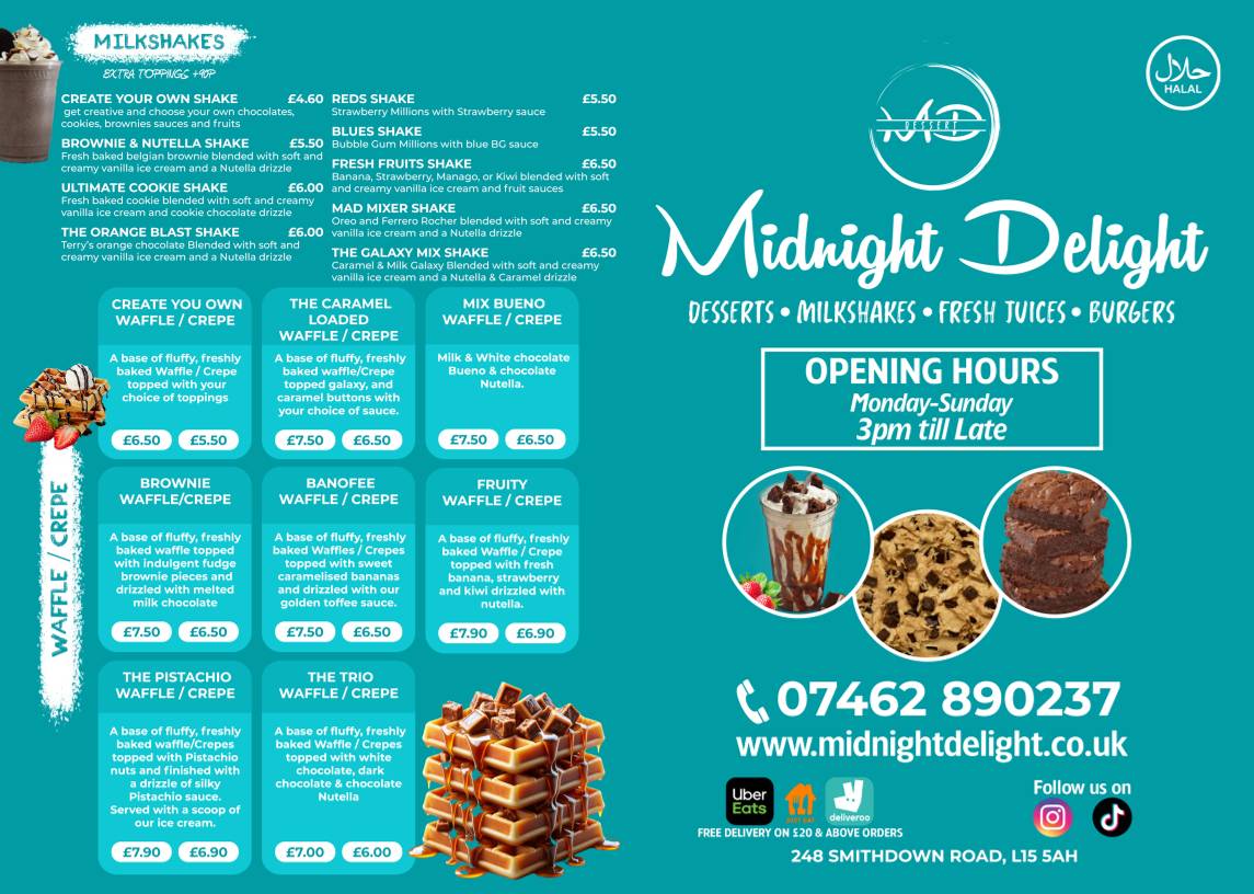 Midnight Delight меню