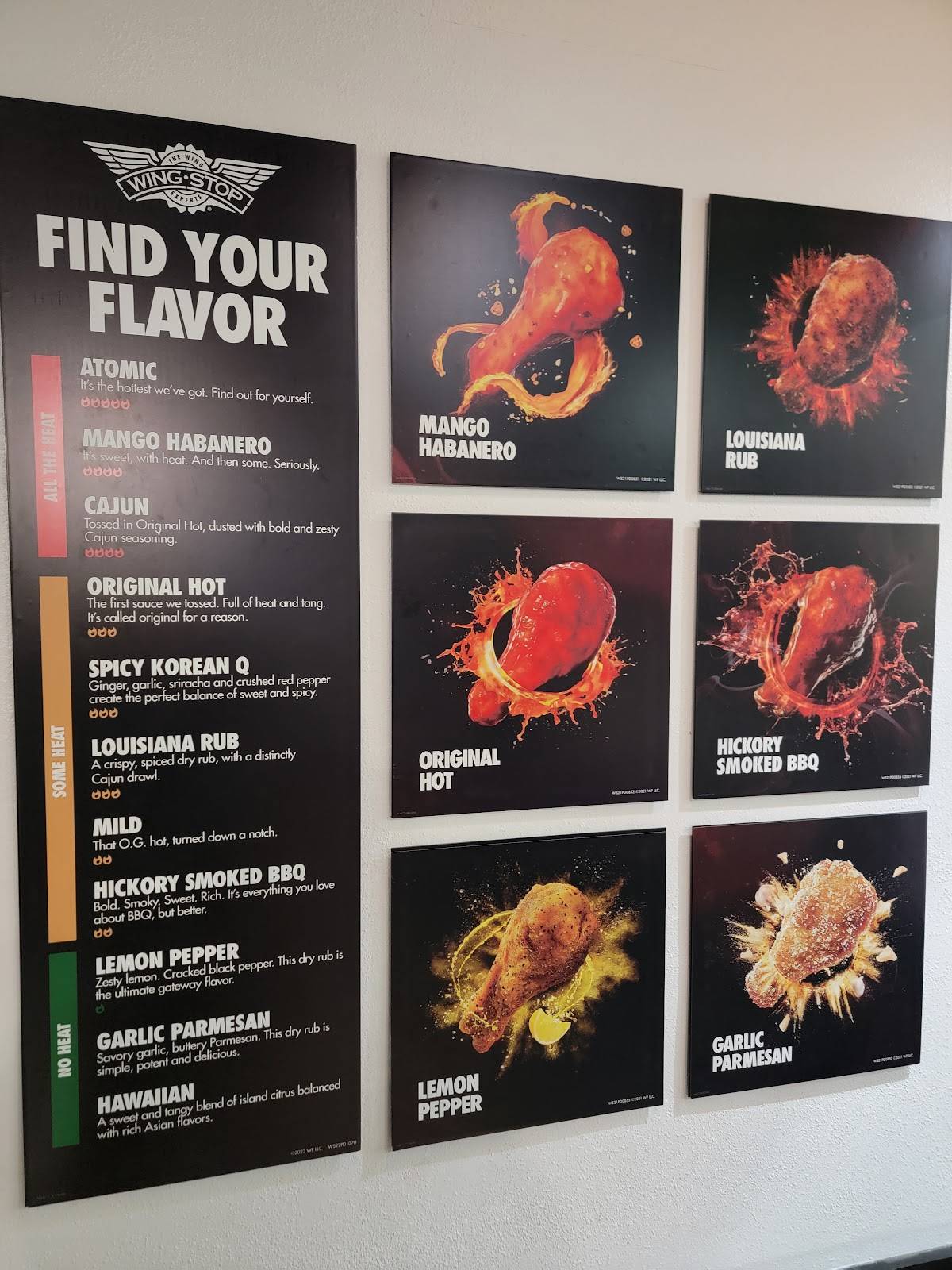 Wingstop меню
