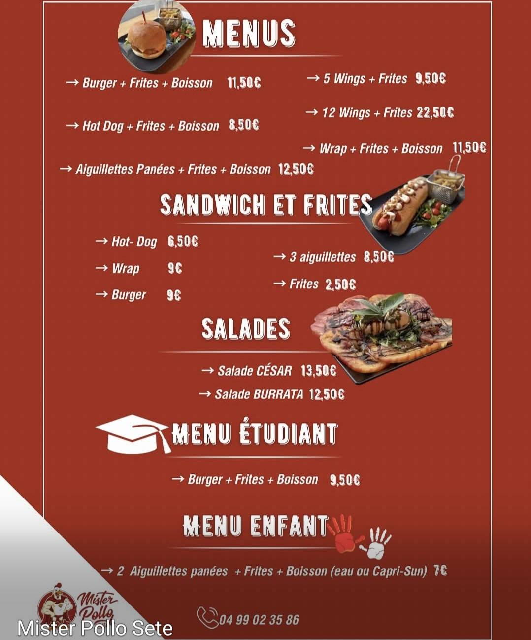 Mister Pollo меню