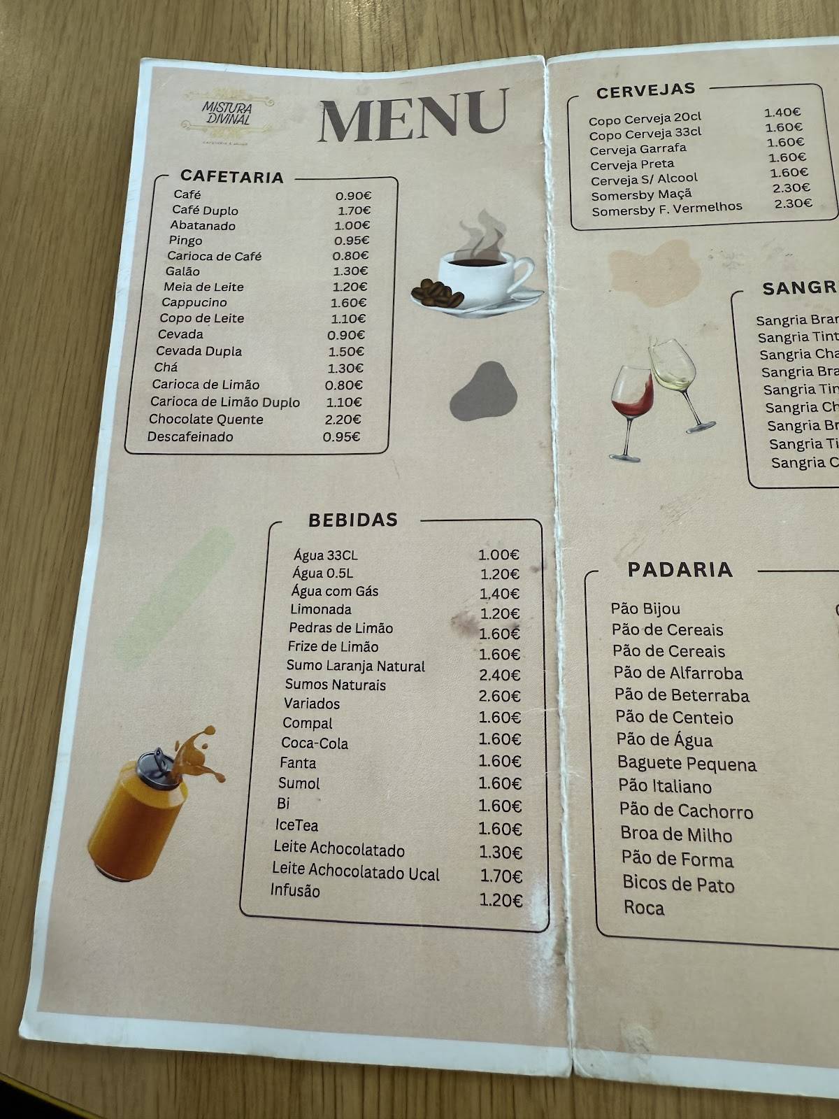 Mistura Divinal меню