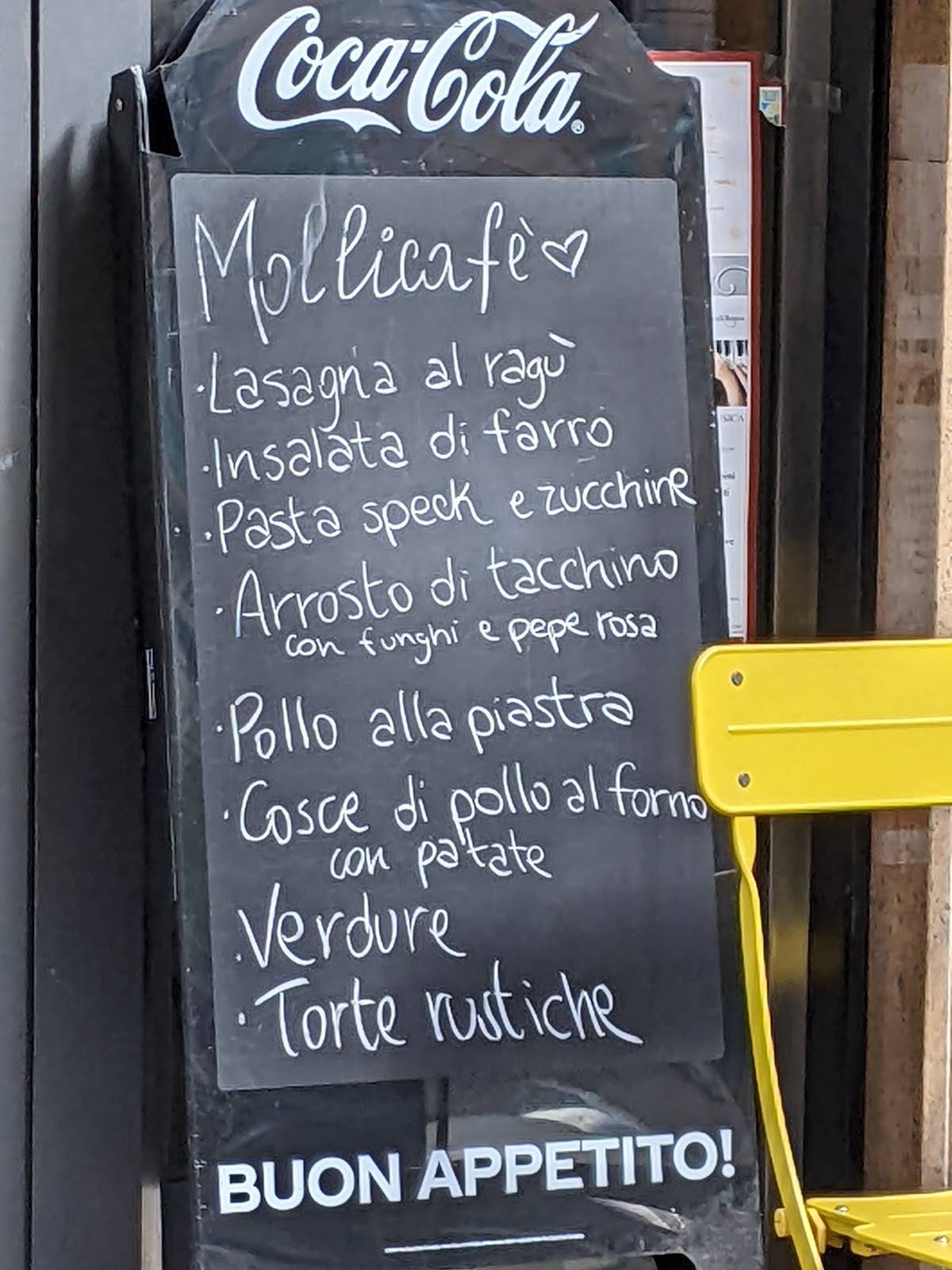Mollicafe' меню