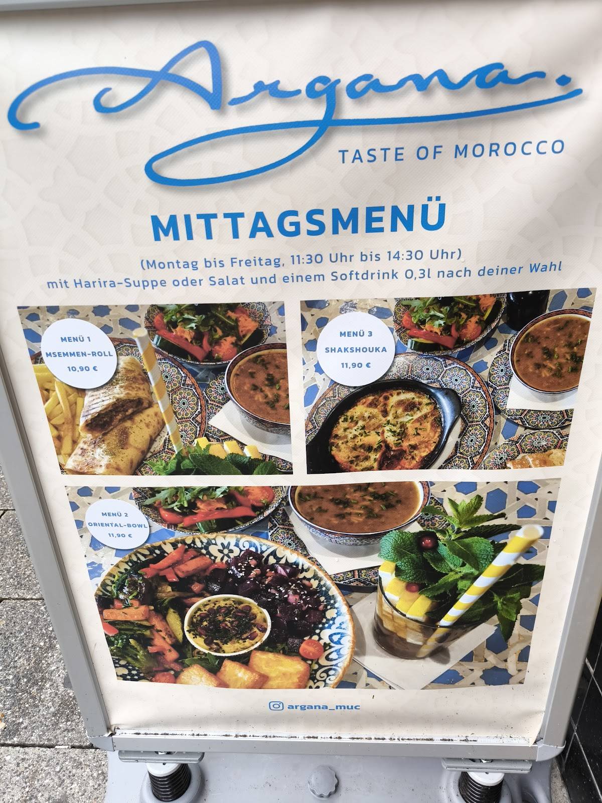 Argana TASTE OF MOROCCO меню