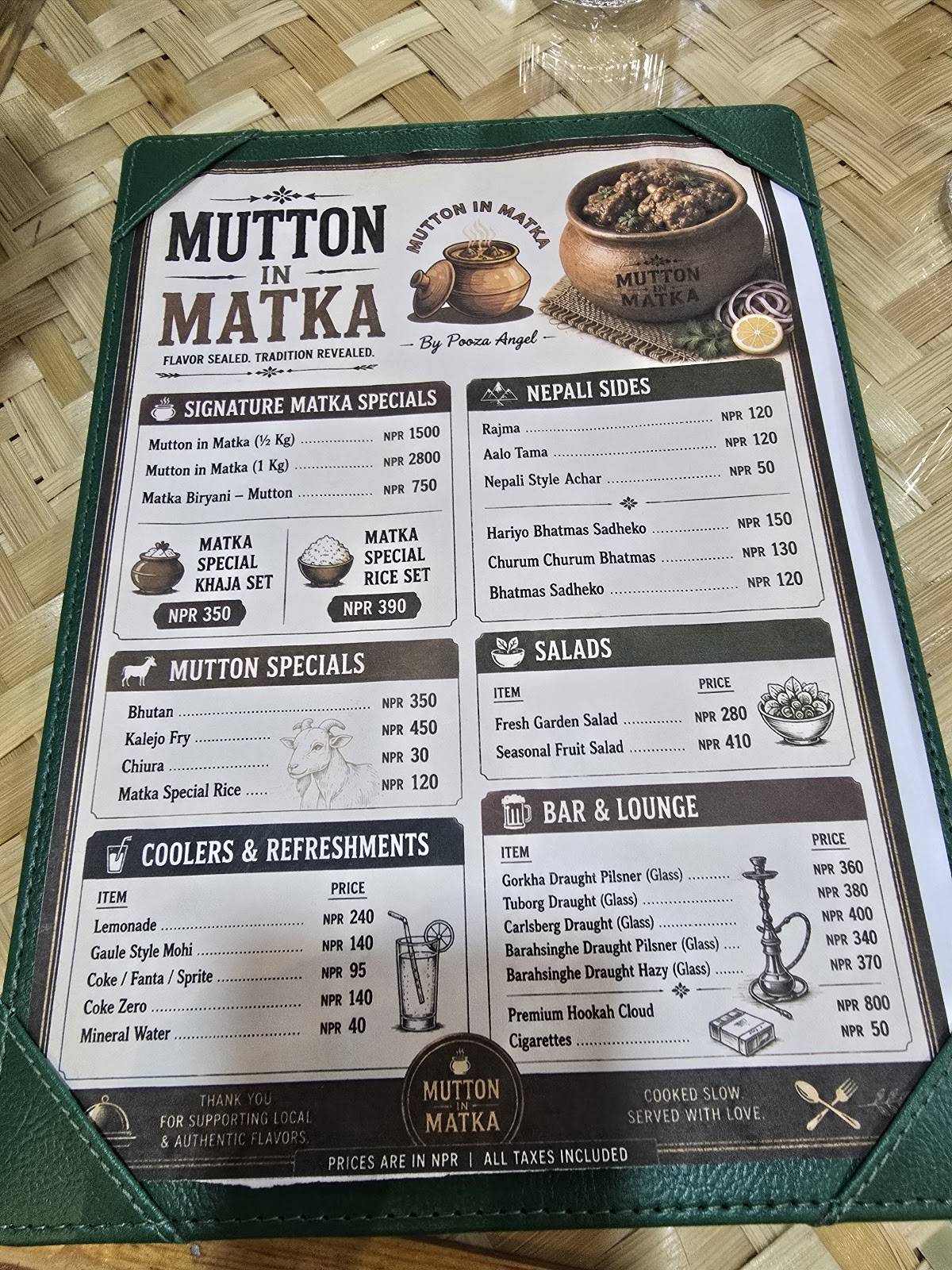 Mutton In Matka меню