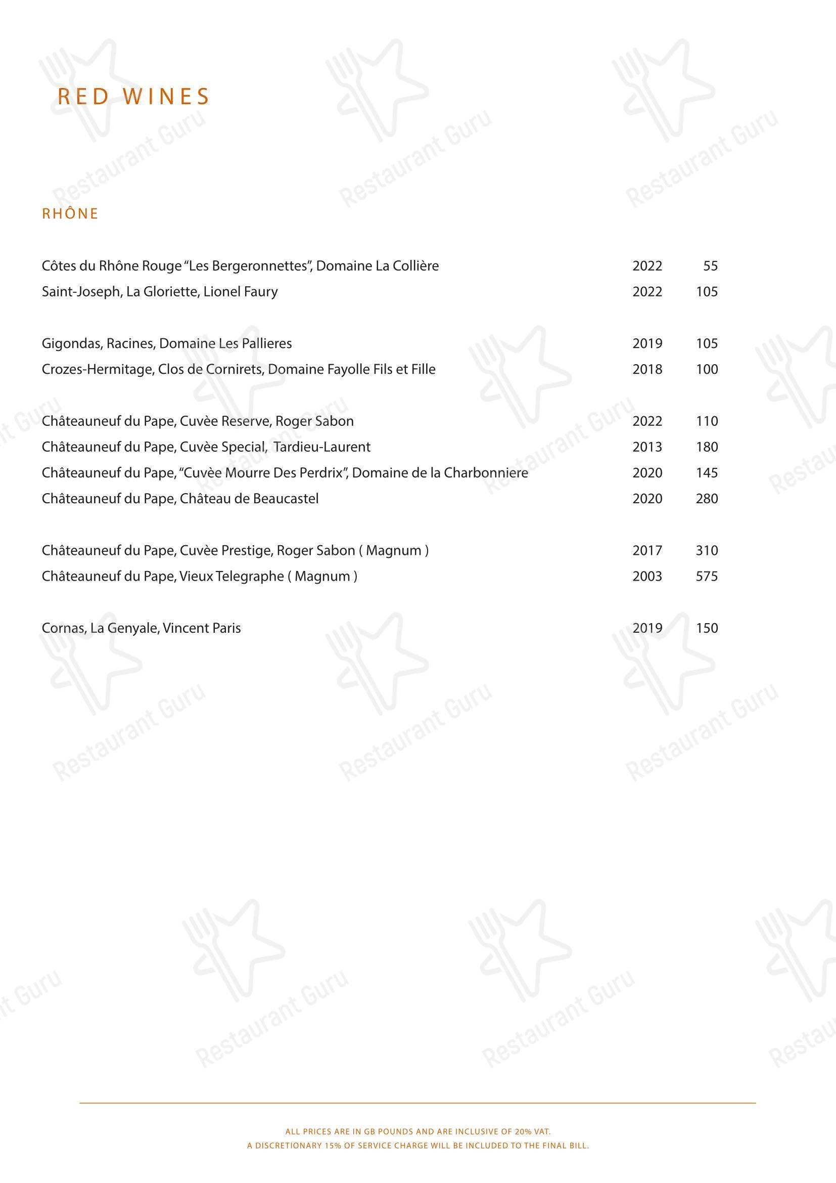 Group Booking Menu ресторана NIJŪ