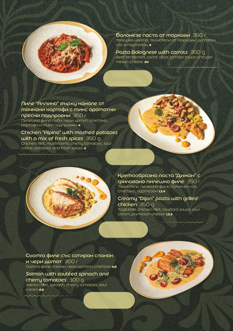 NOBU - Bar & Dinner меню