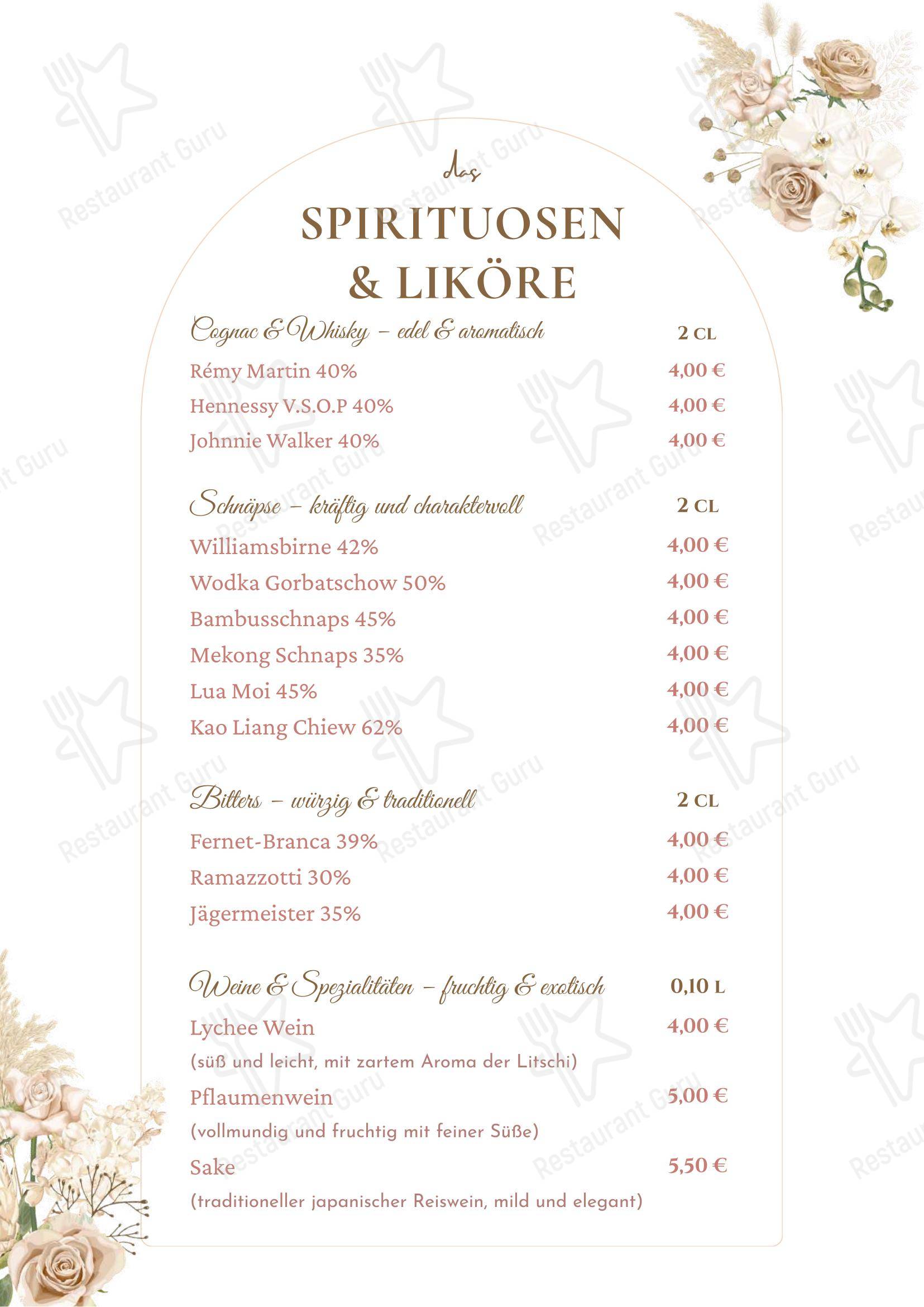 Меню ресторана Nem Inzell Restaraunt - Меню