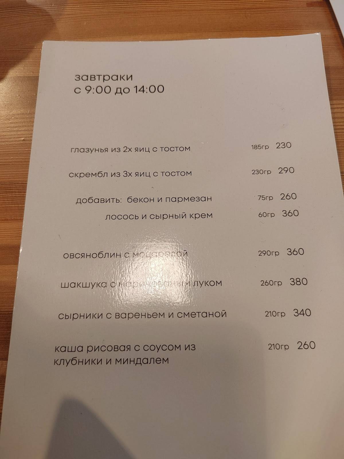 Not Just Coffee меню