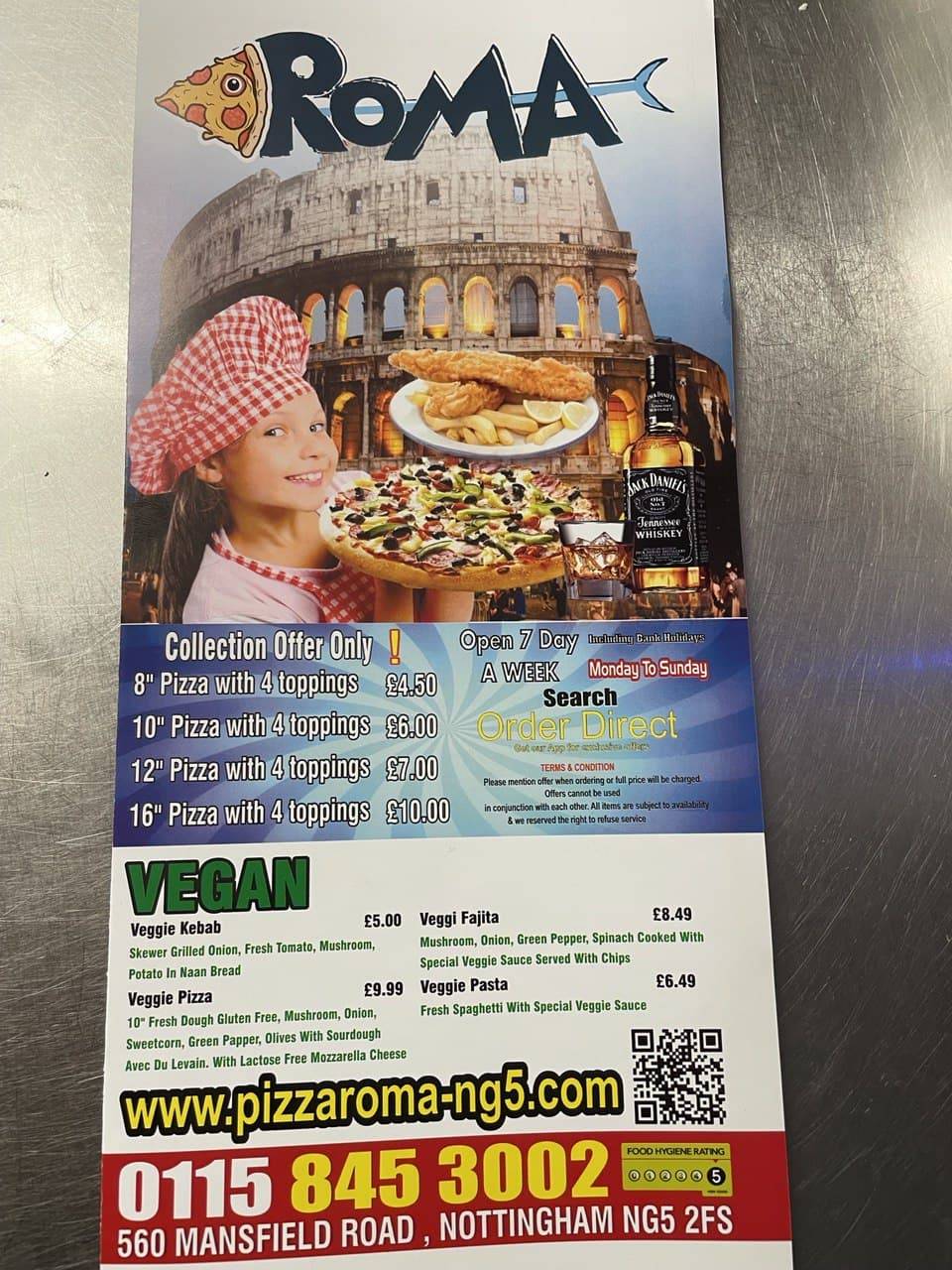 Pizza Roma меню