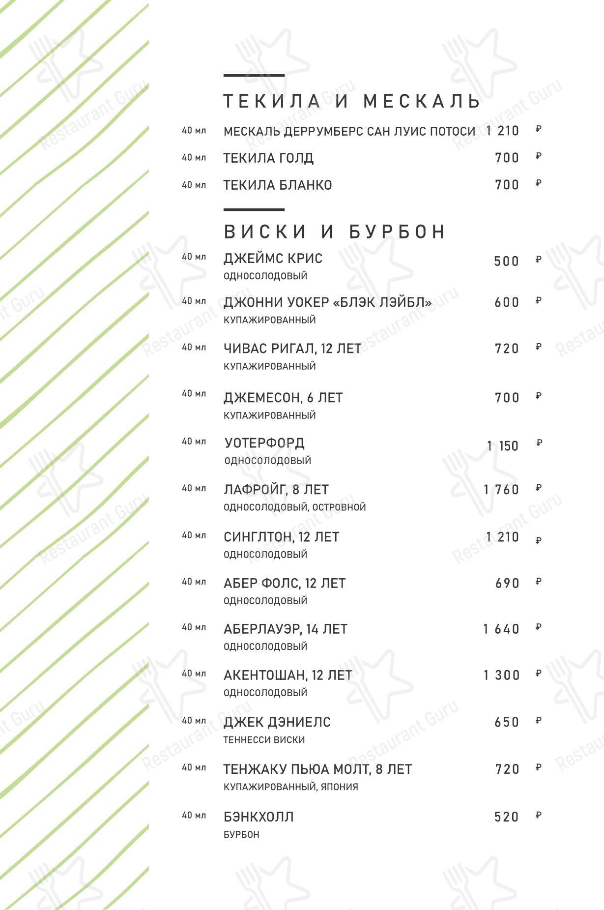 Novotel в Санкт-Петербурге - Меню напитков