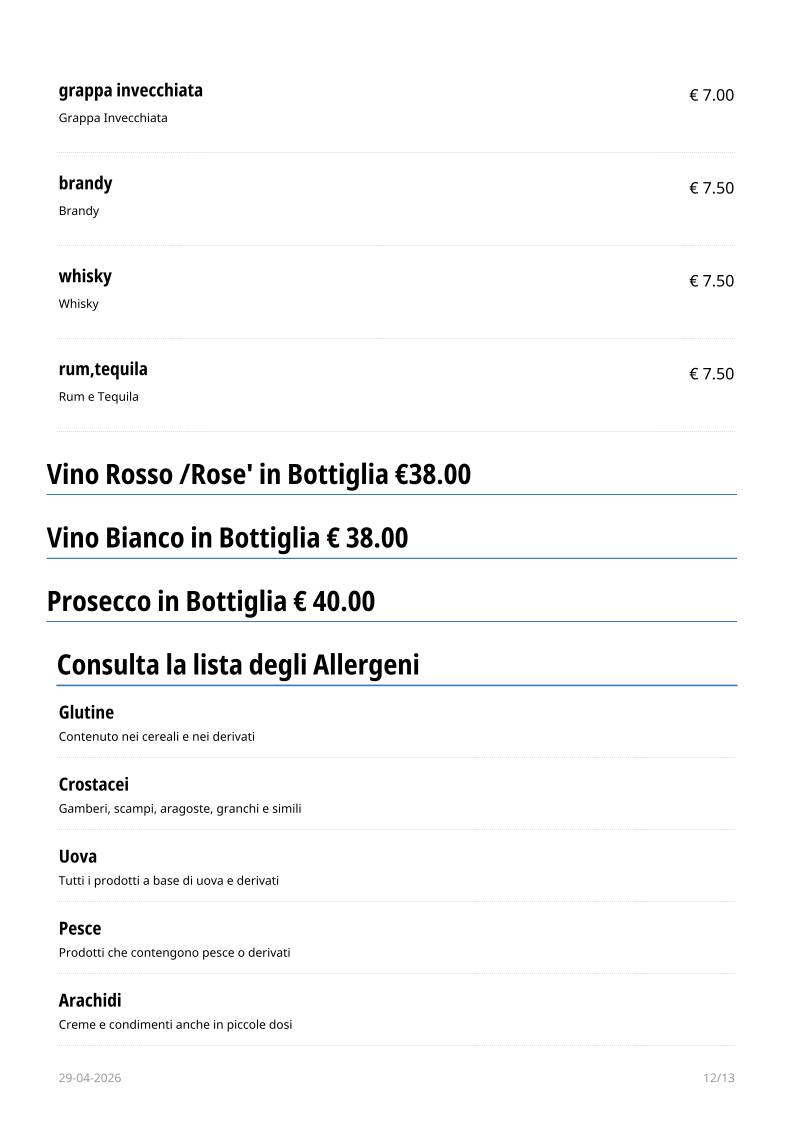 Nuovo Bar Savello меню