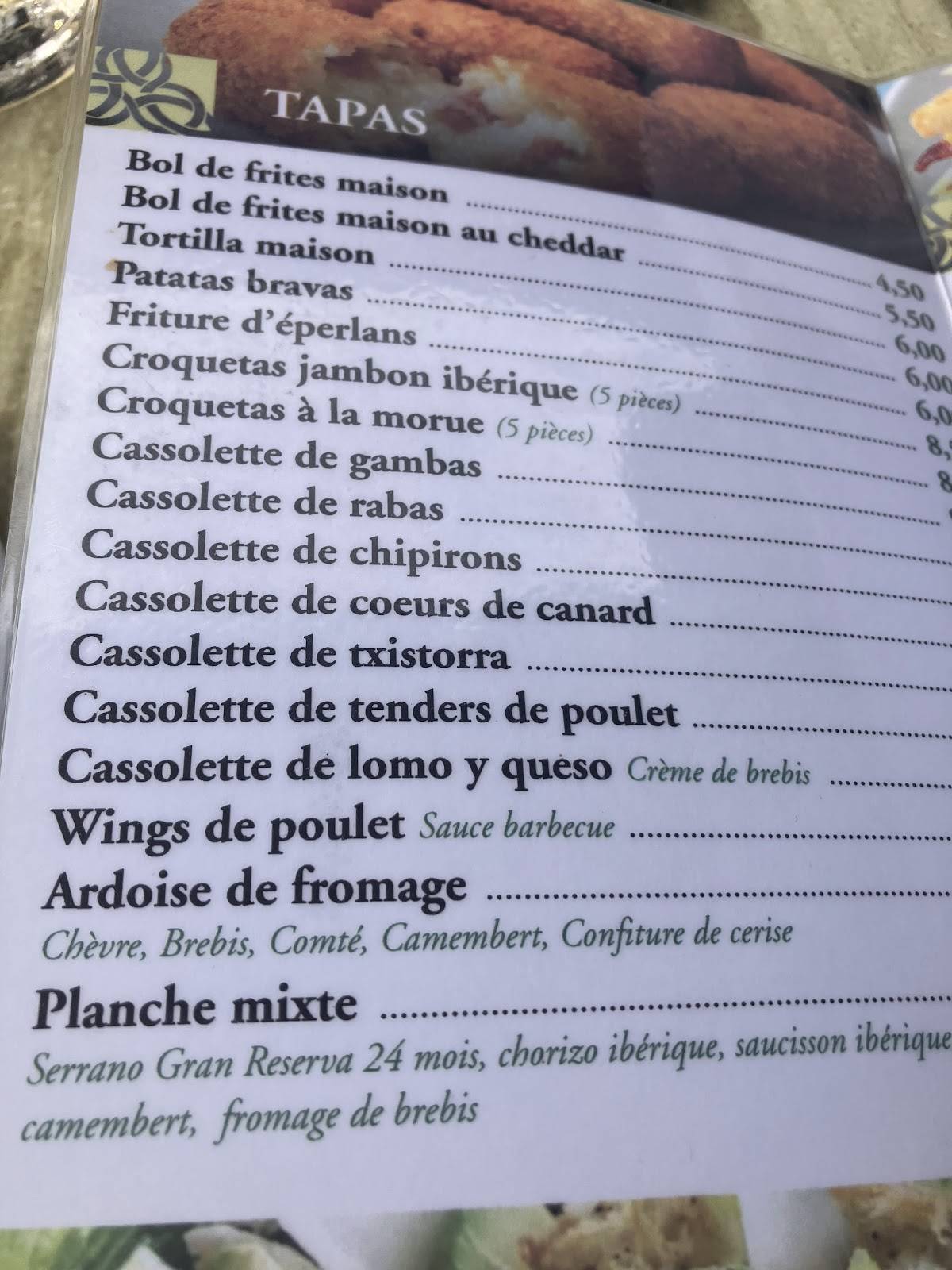 O’BAR BASQUE SOUSTONS ️ меню