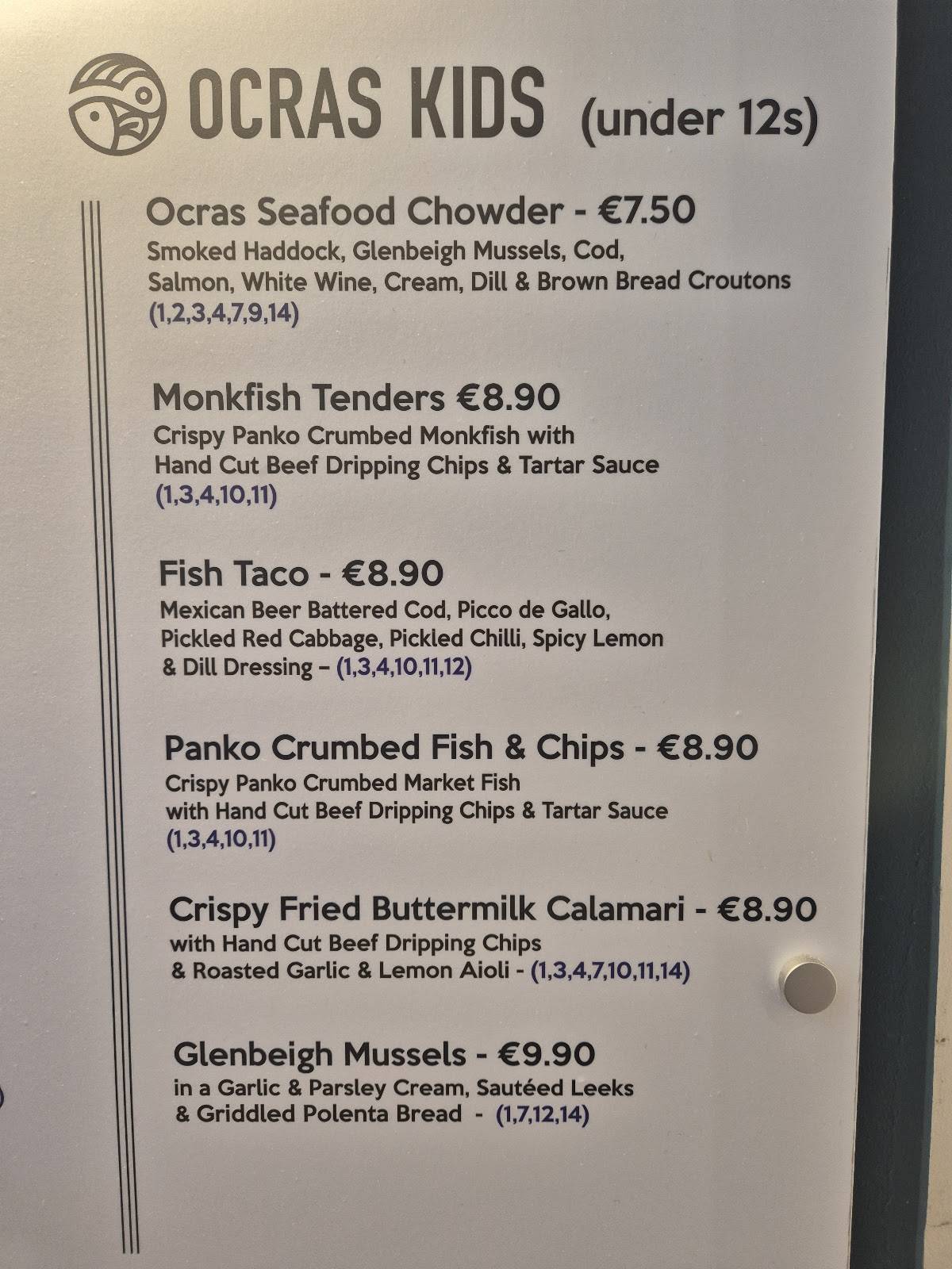 Okras Seafood & Snax меню