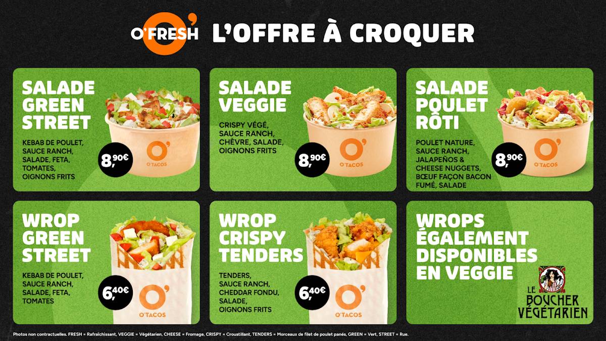 O'Tacos Rouen Rive Droite меню