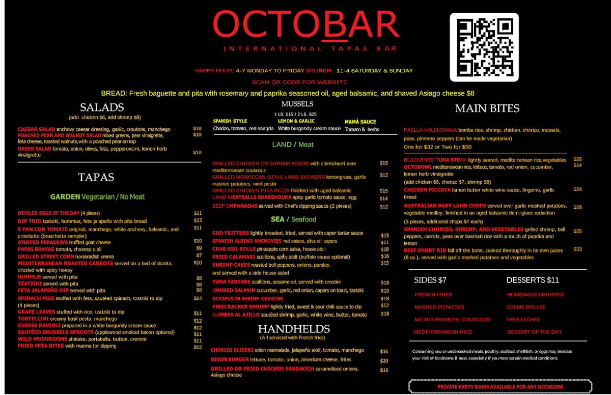 OctoBar меню