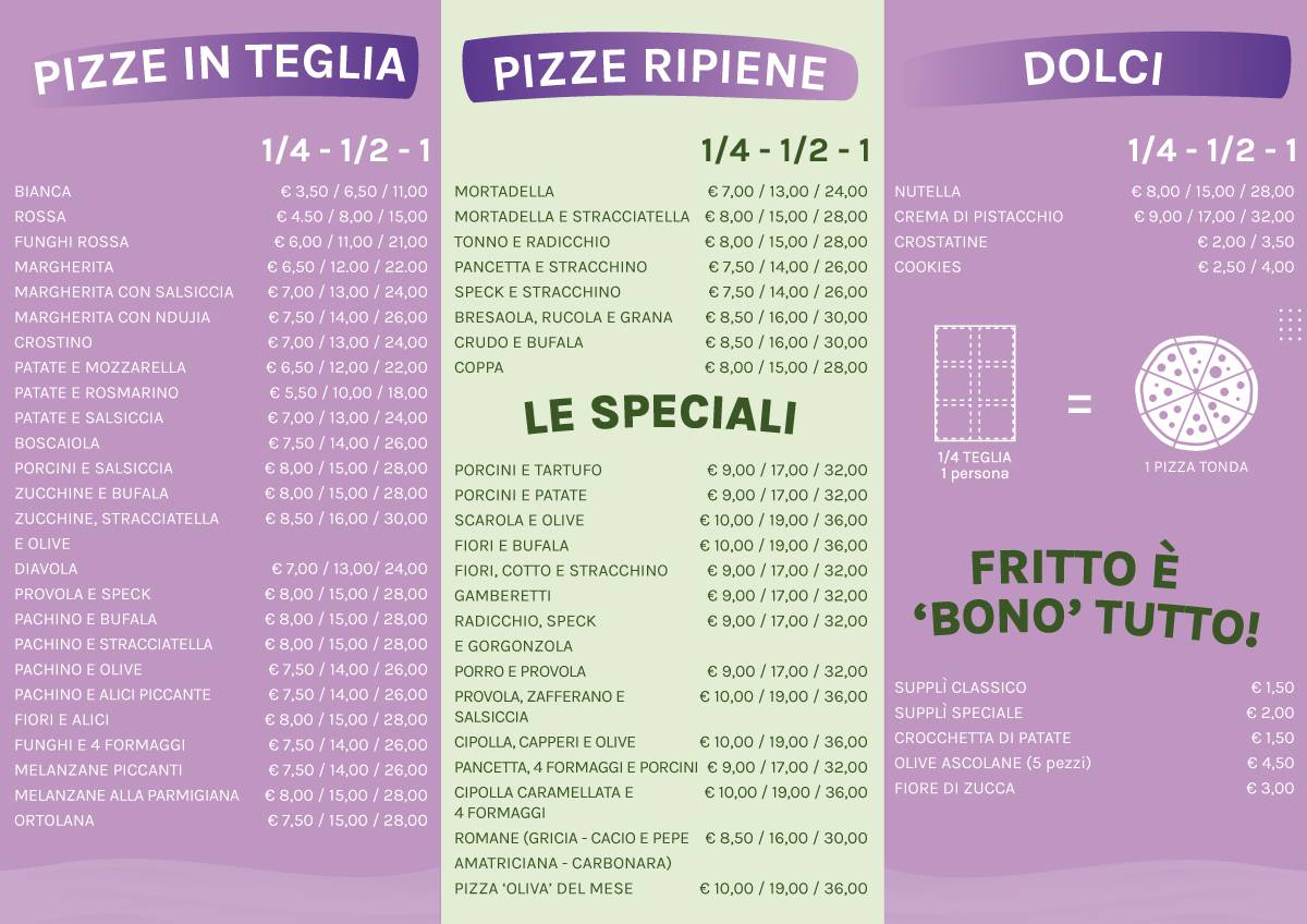 Oliva Pizza - Roma Talenti меню