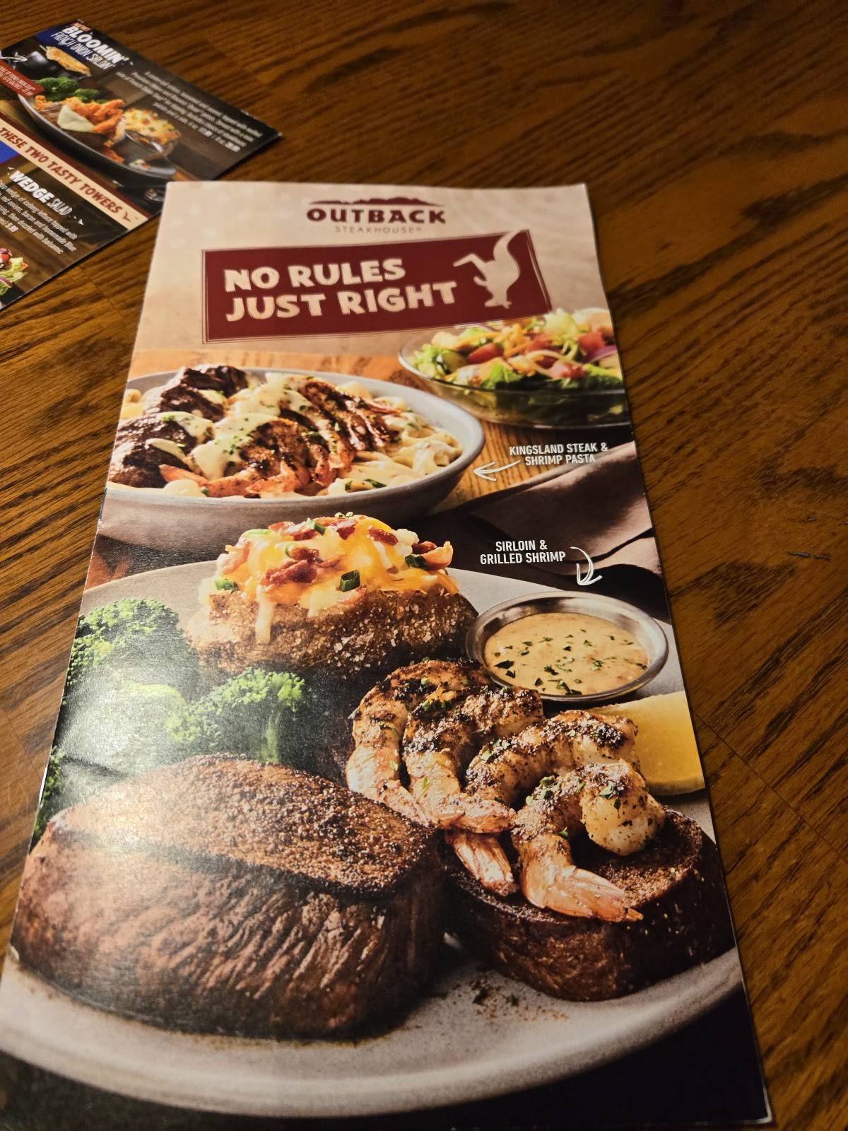Outback Steakhouse меню