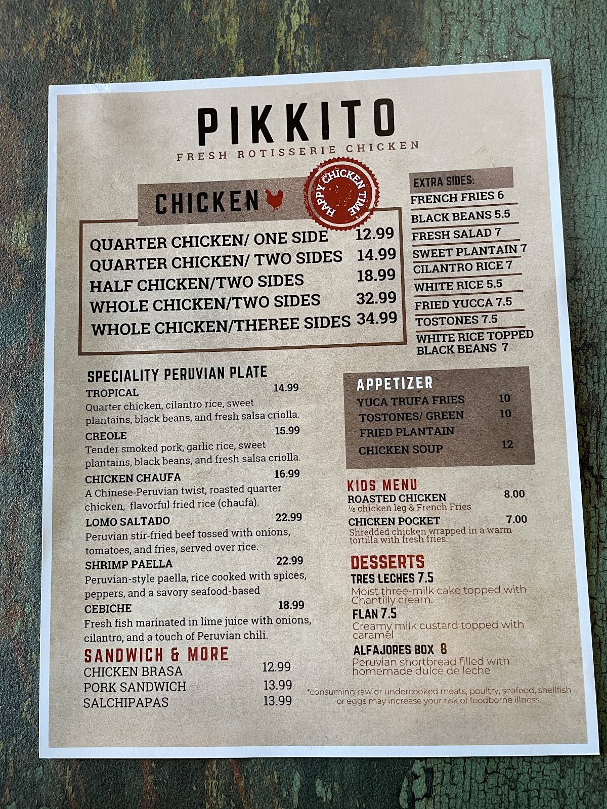 PIKKITO Madison меню