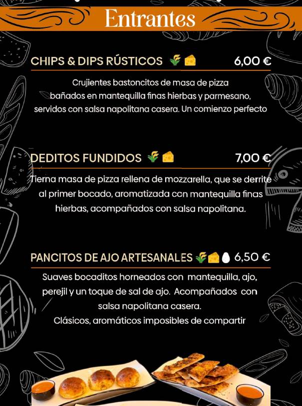 PIZZERÍA LA RÚSTICA меню
