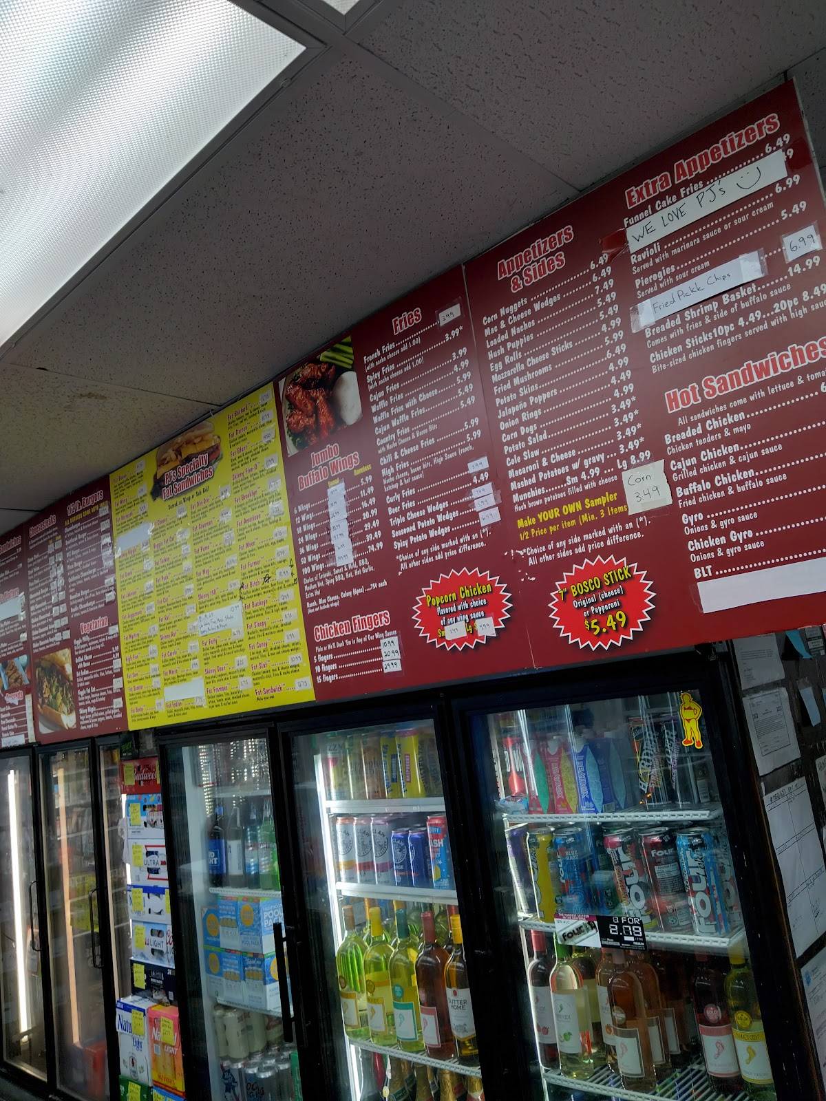 PJ's Sandwiches меню