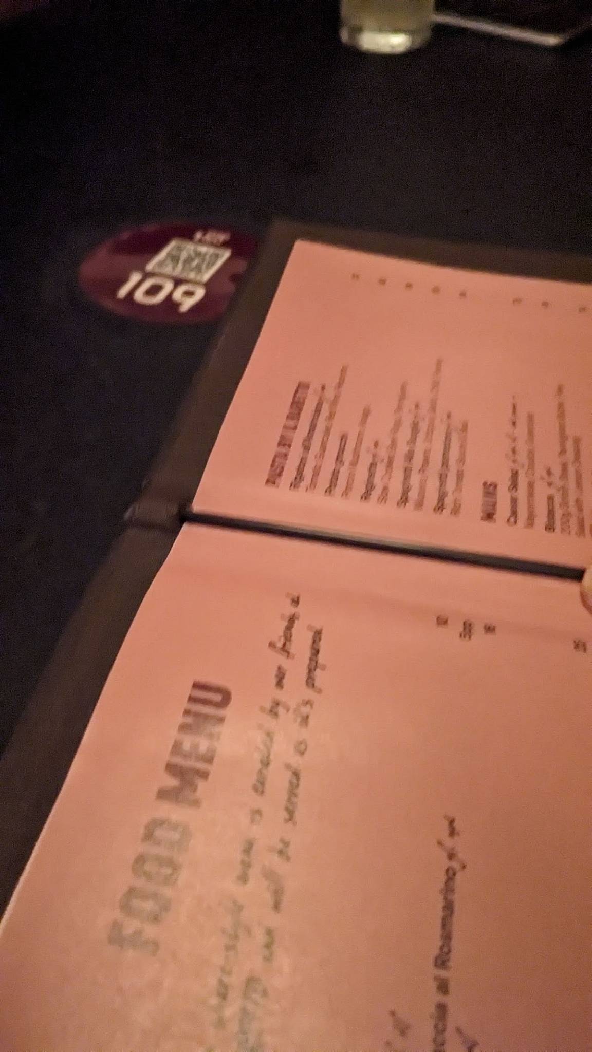 Paddo Inn меню