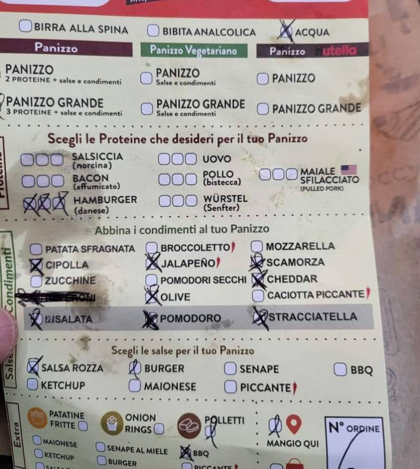 Panizzo Tuscolano меню
