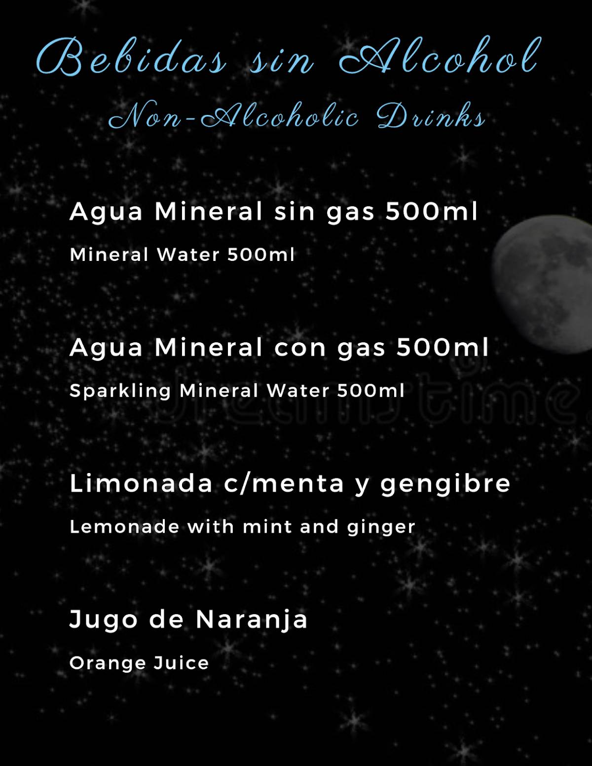 Peña La Noche Contigo меню