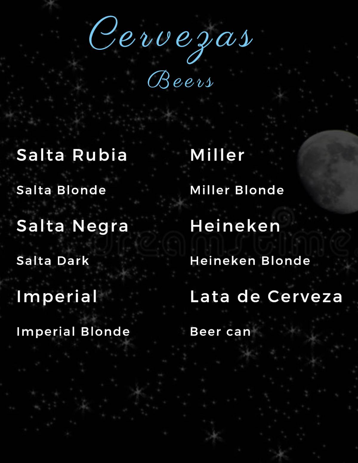 Peña La Noche Contigo меню