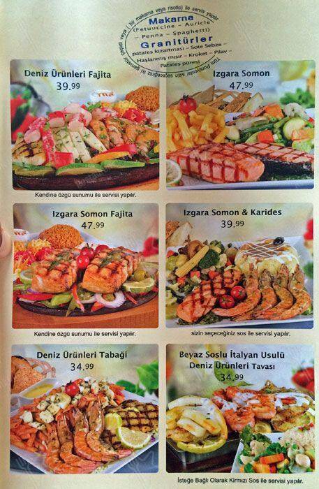 Supper Club, Kuruçeşme меню