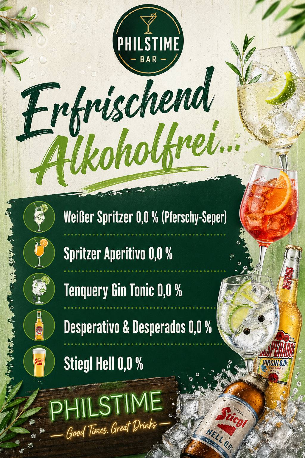 Phil's time / Cocktailbar меню
