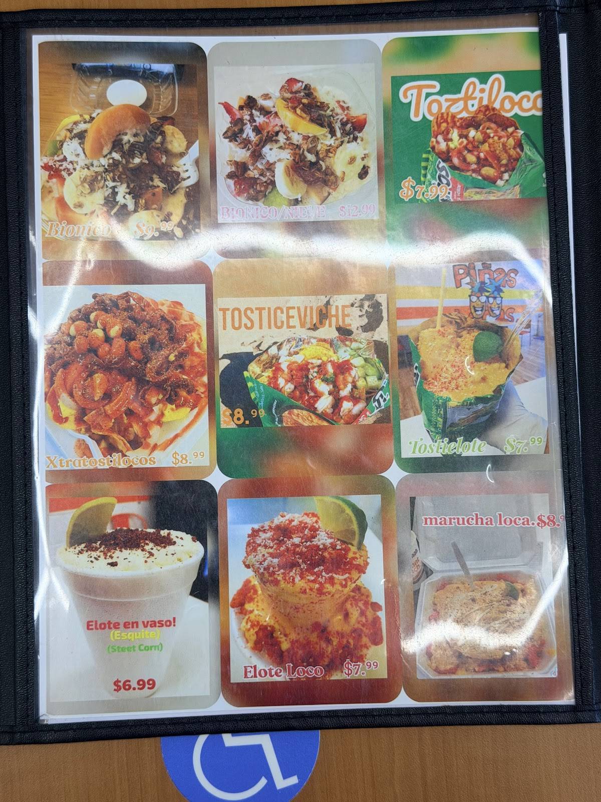 Piñas Locas Mexican меню