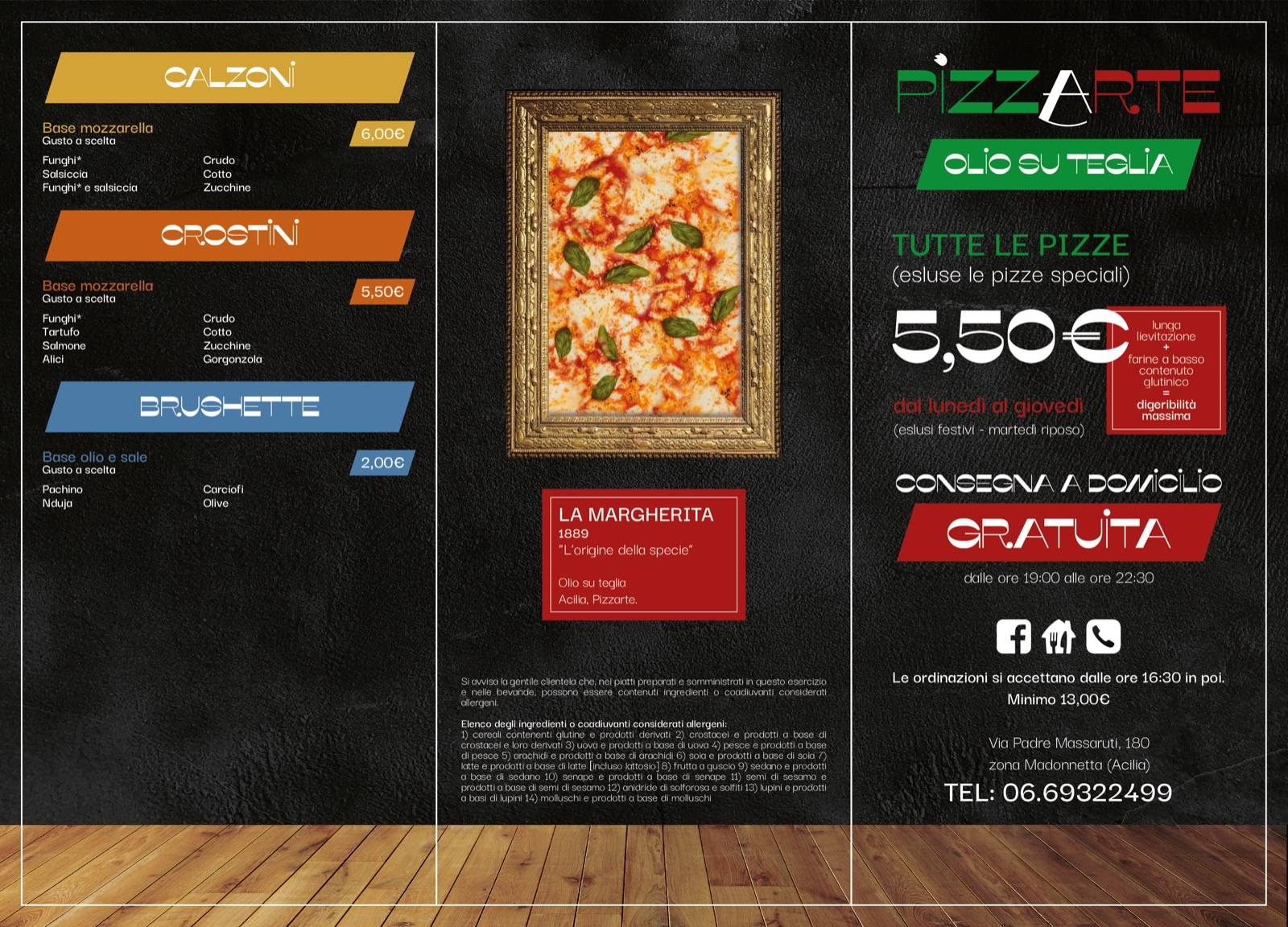 PizzArte меню