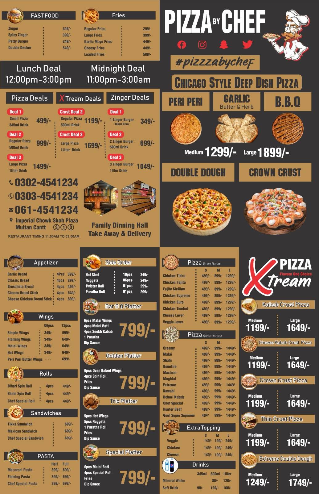 Pizza By Chef меню