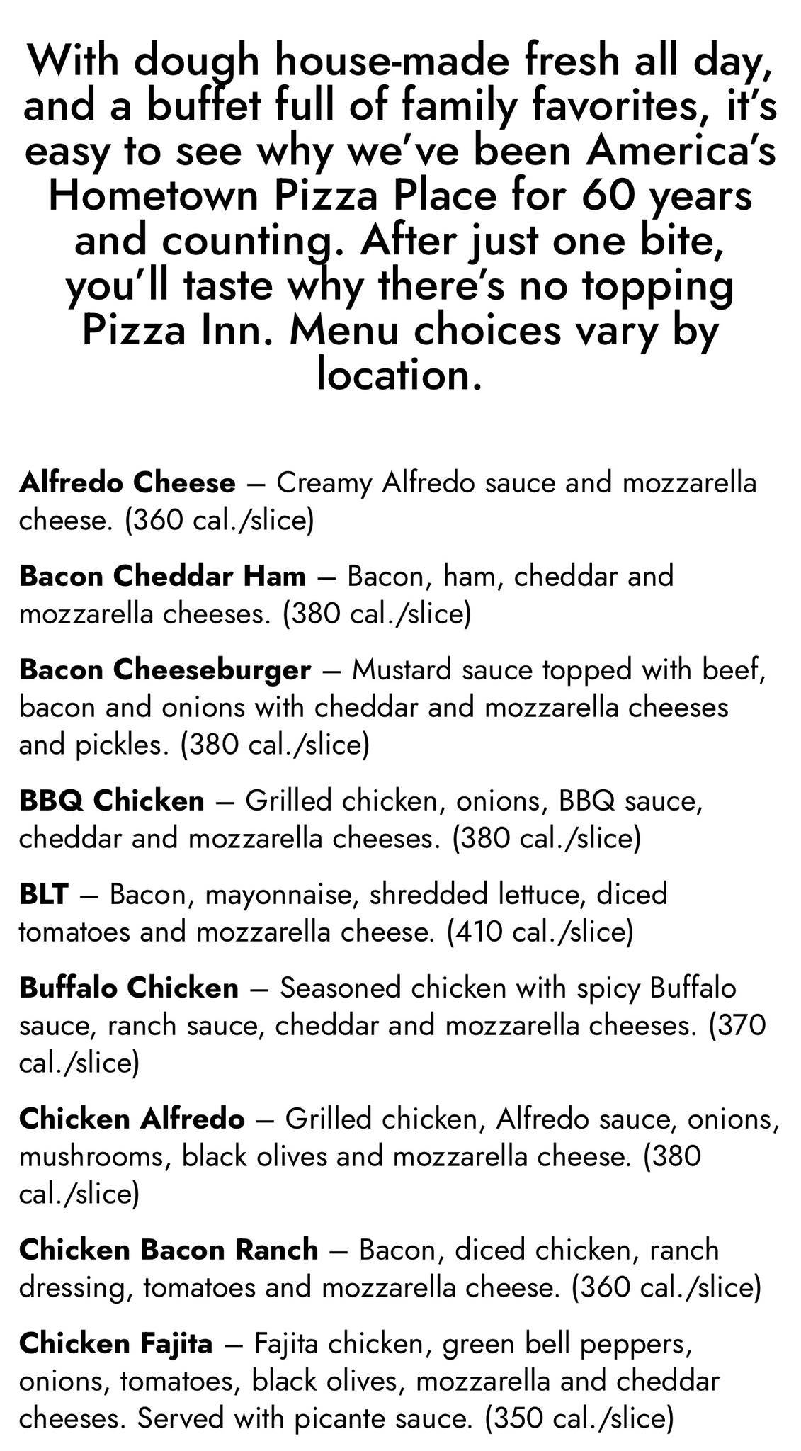 Pizza Inn меню