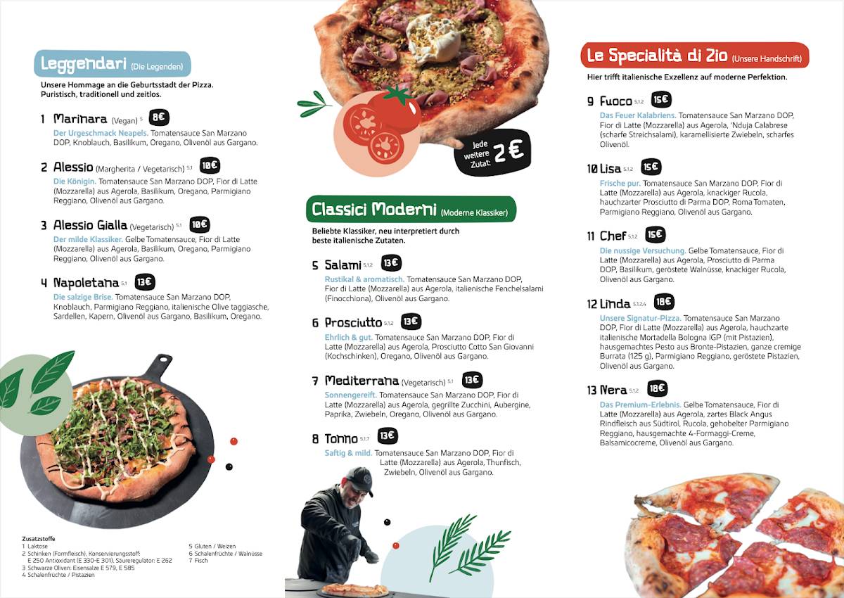 Pizza Zio меню