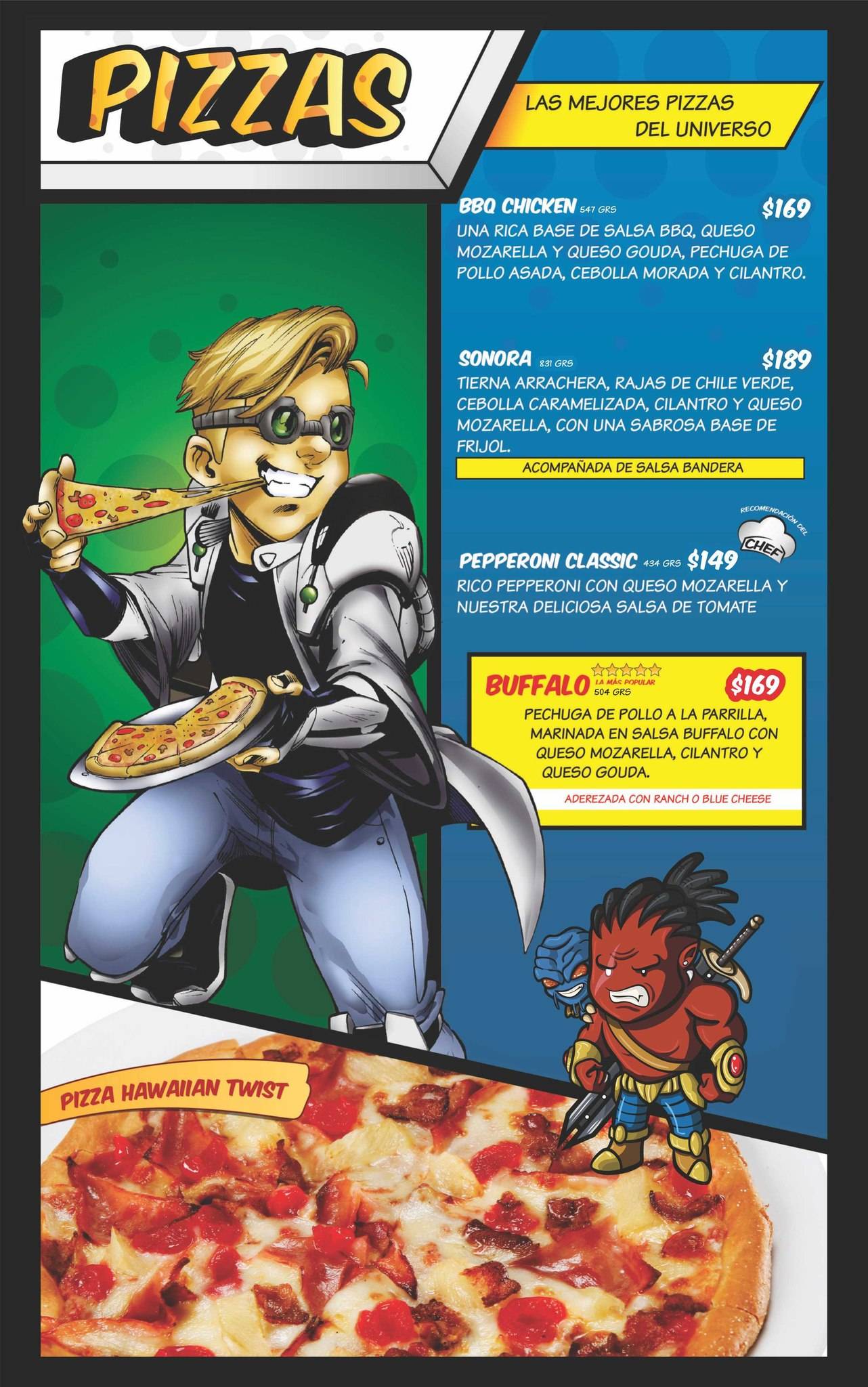 Comicx меню