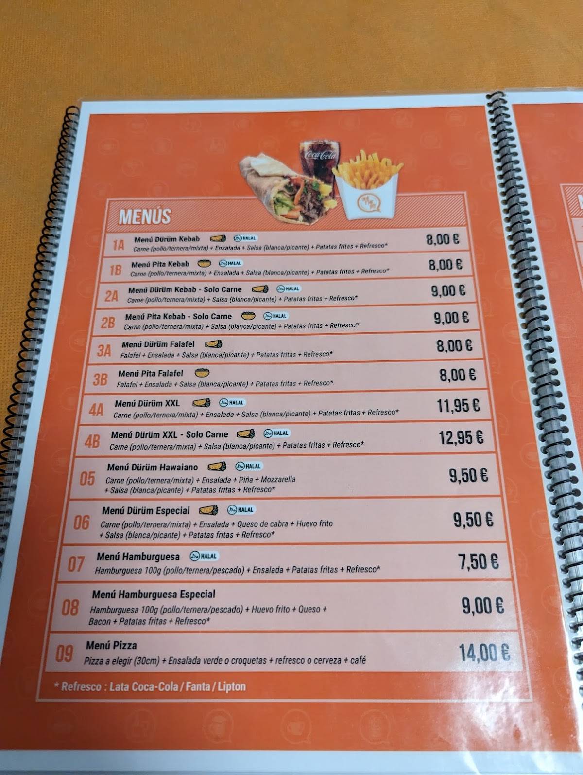 Pizzeria Kebab Halal меню