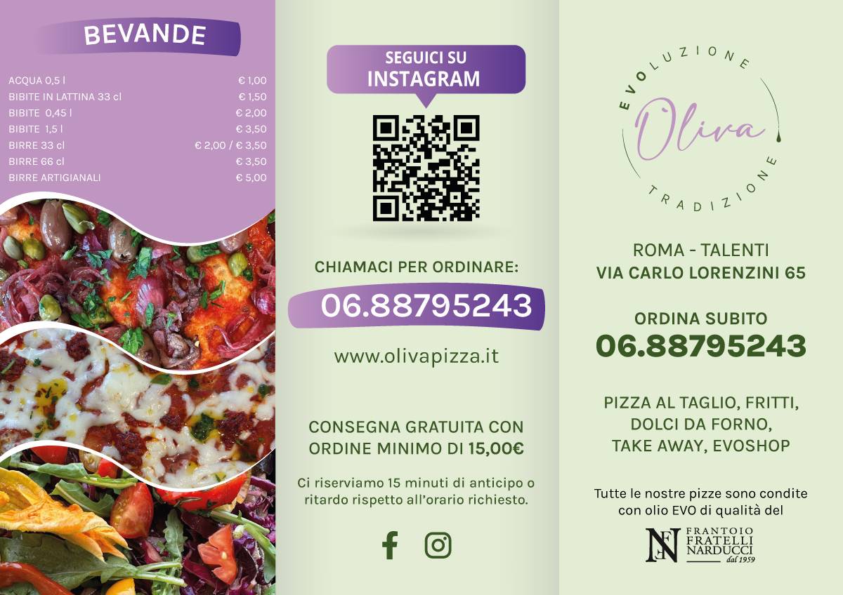 Oliva Pizza - Roma Talenti меню