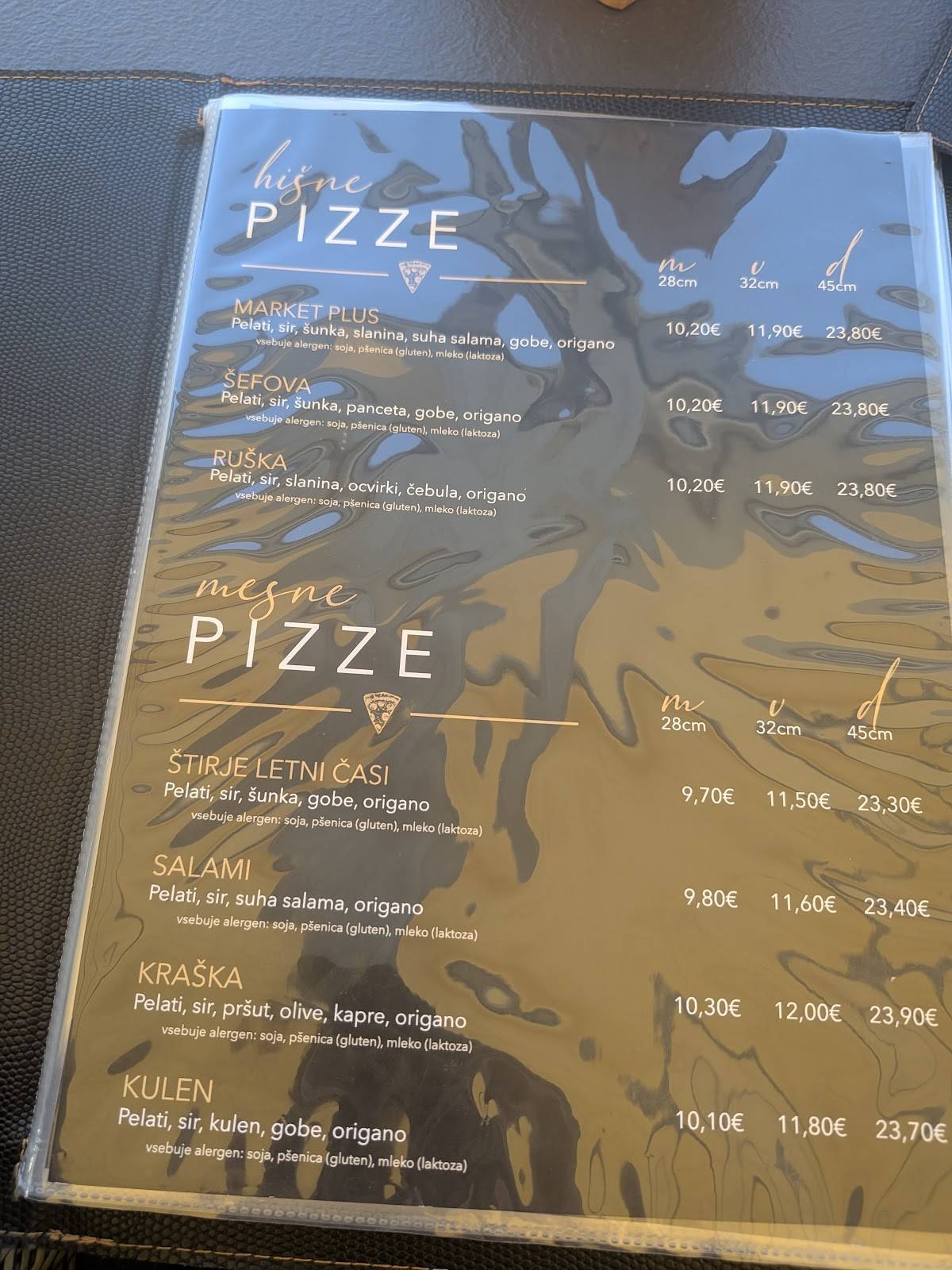 Pizzeria Plus меню