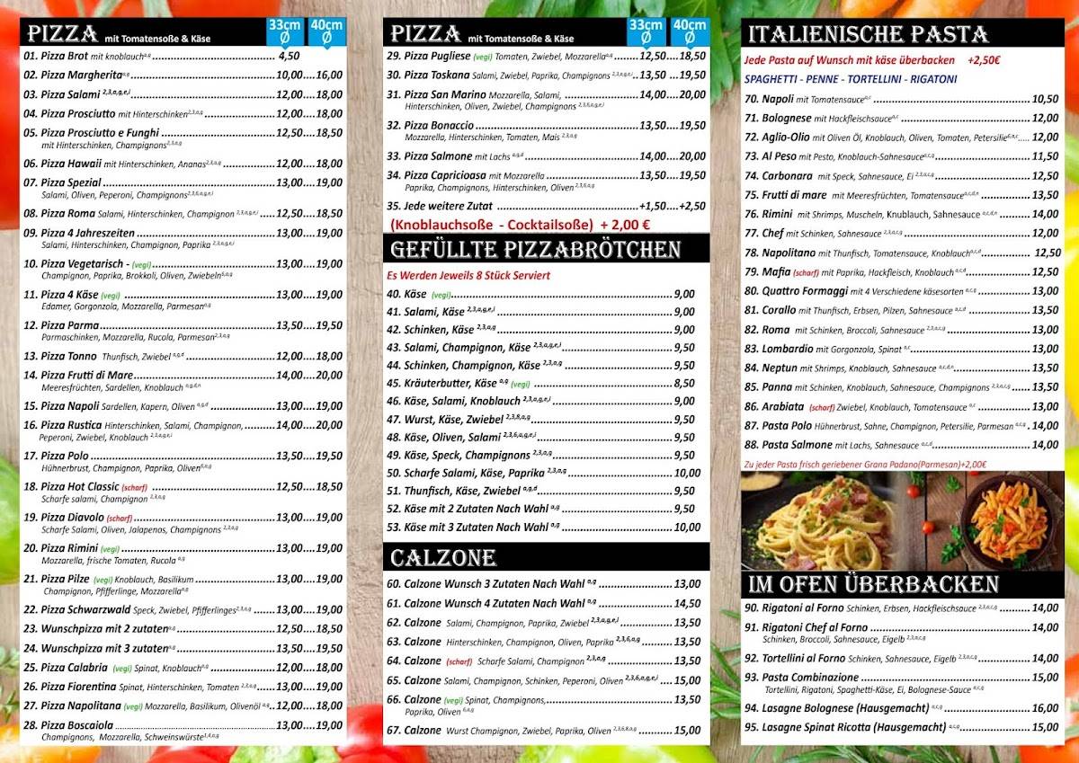 Pizzeria Roma меню