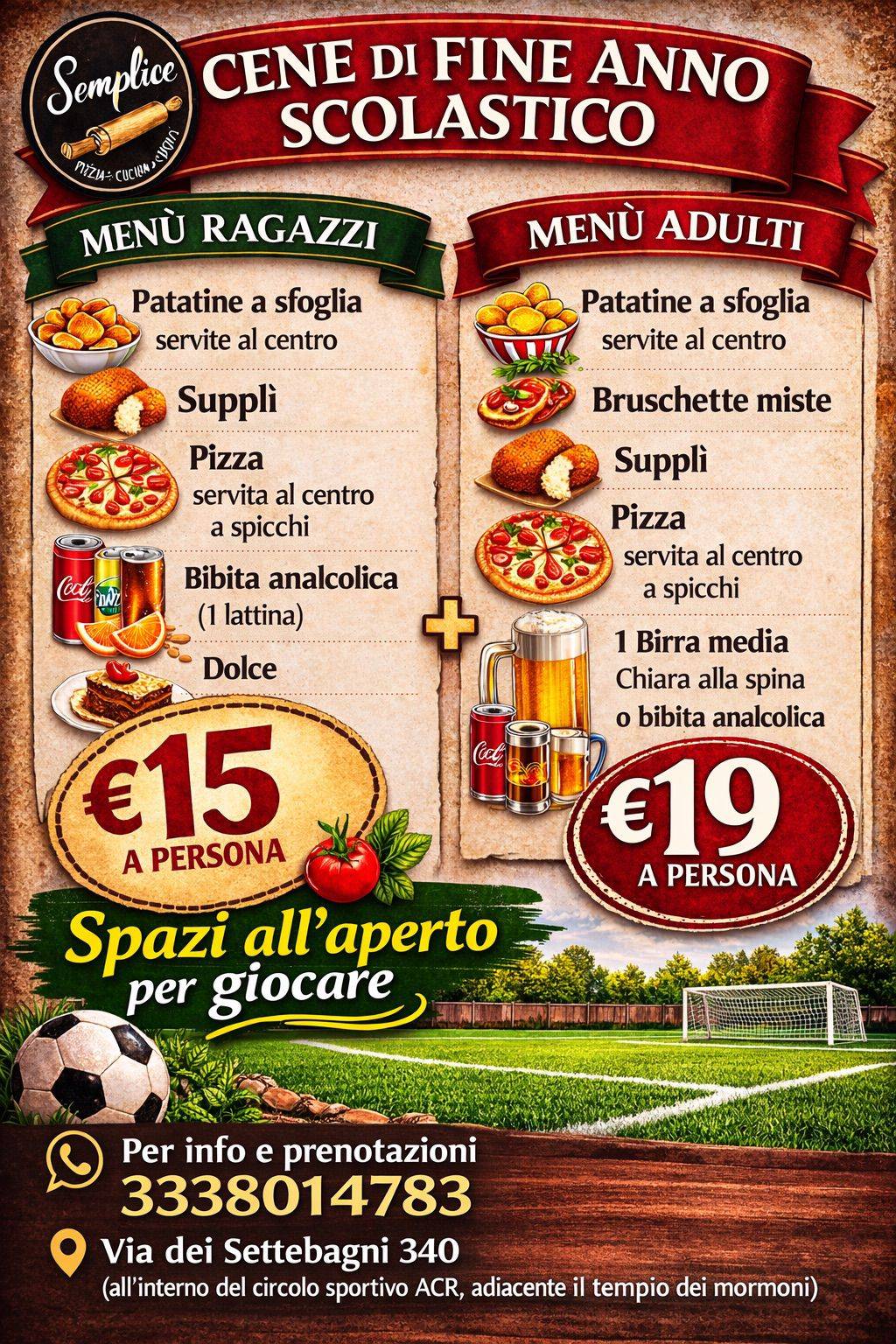 Pizzeria Semplice Bufalotta меню