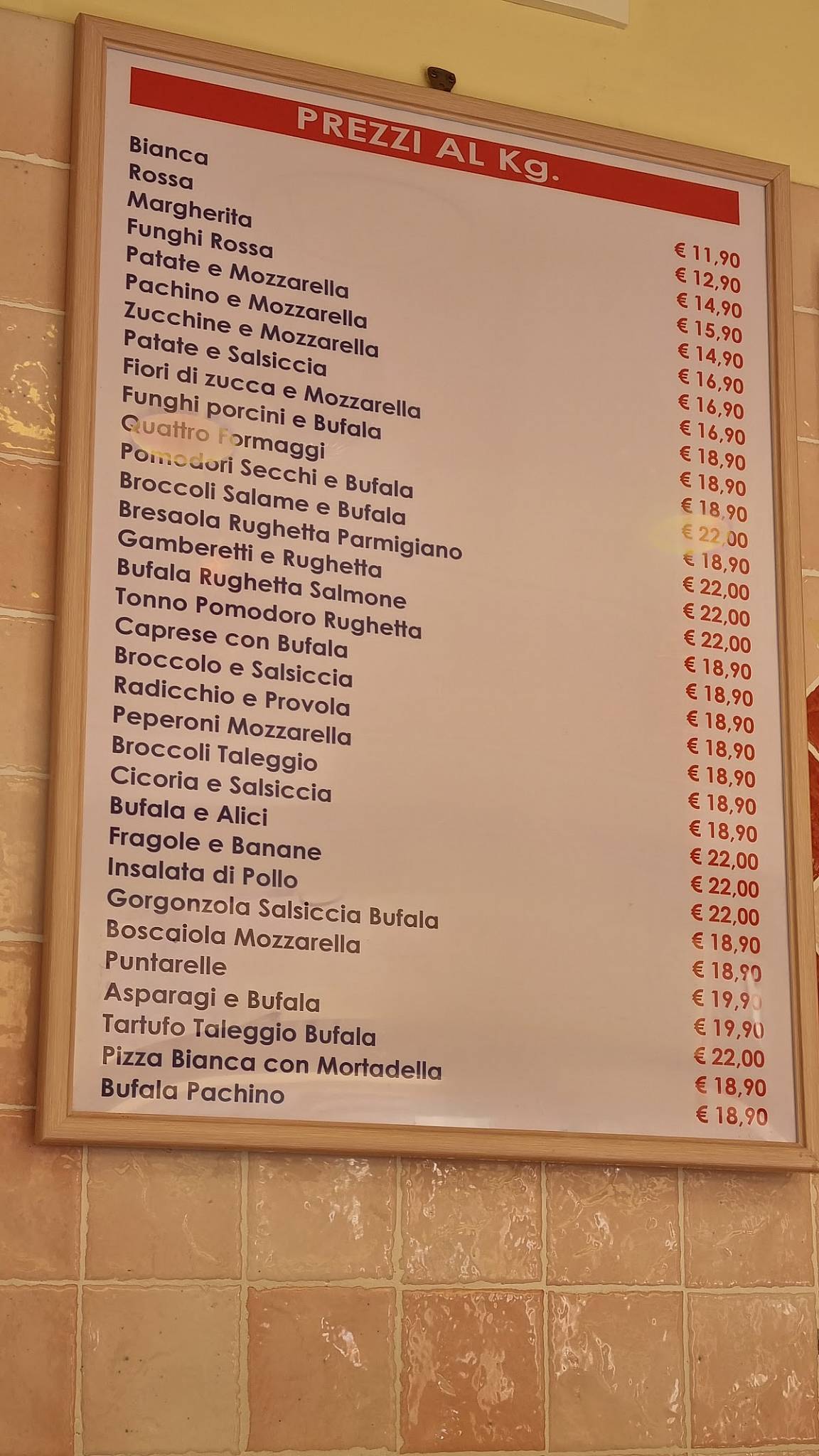 Pizzeria da Simone меню