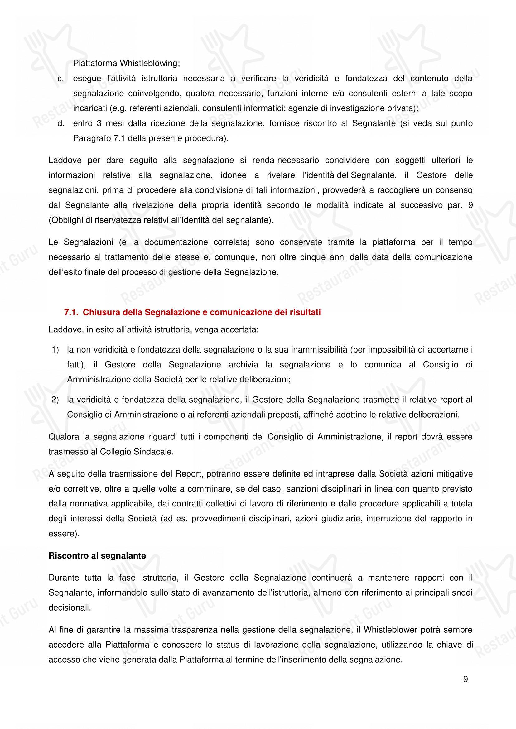 Меню ресторана Pizzium - Rimini - Меню напитков
