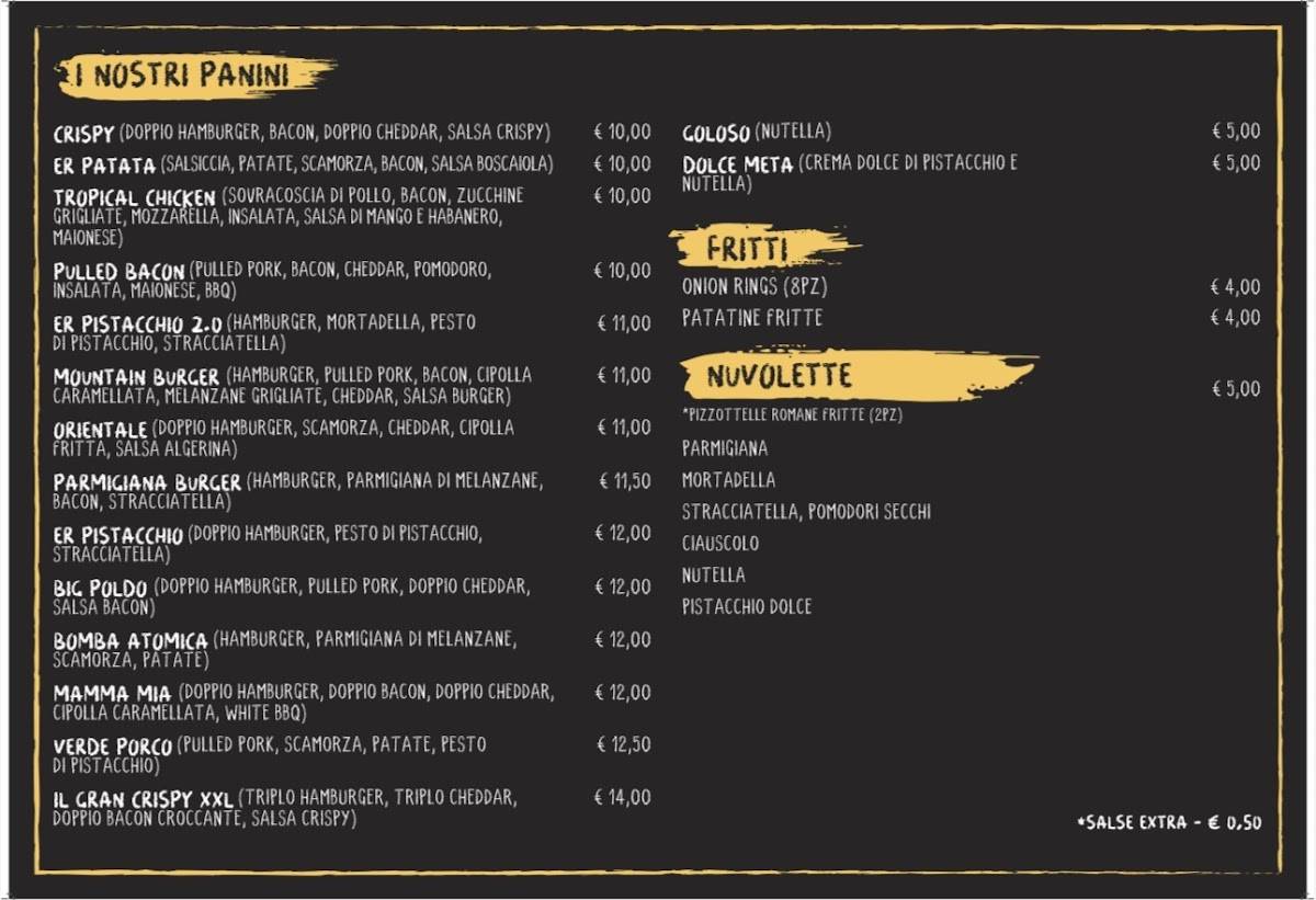 Poldo Paninoteca меню