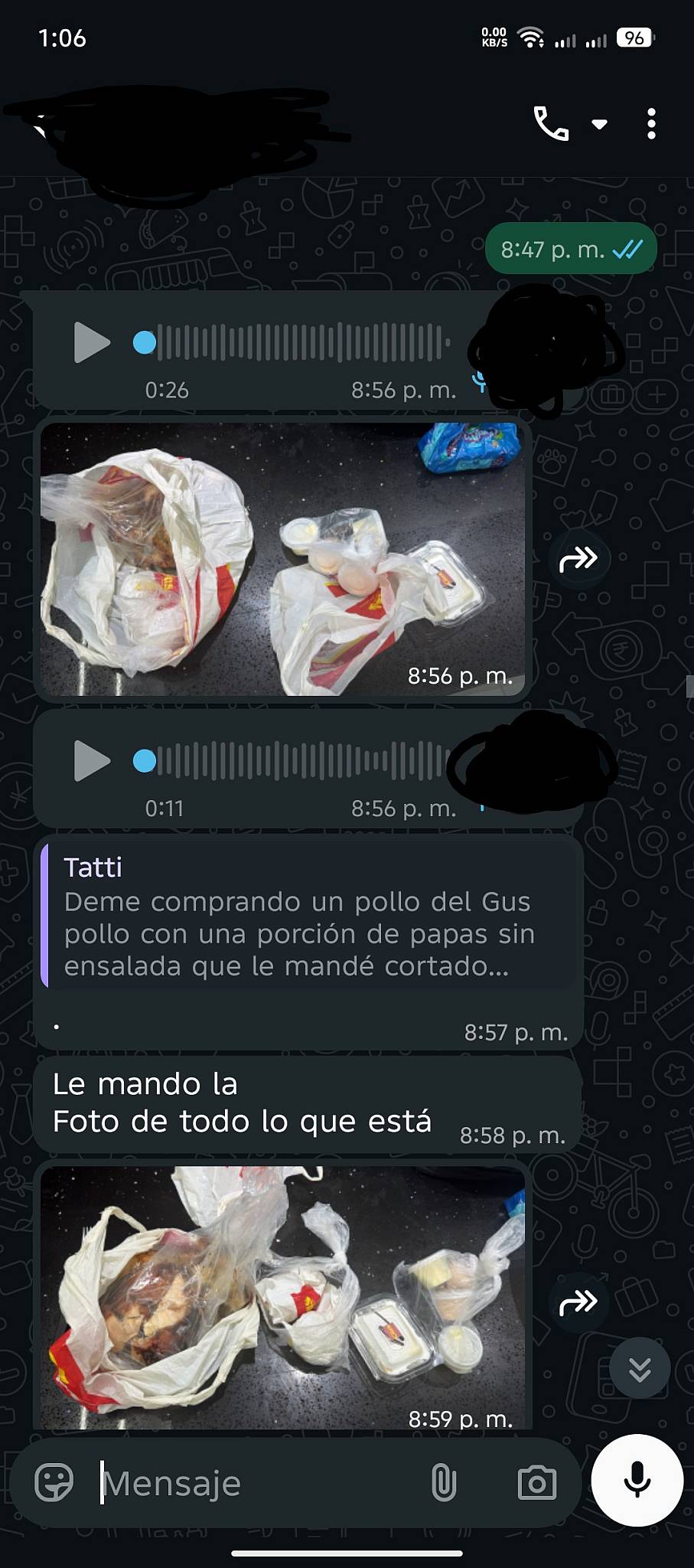 Pollo Gus меню